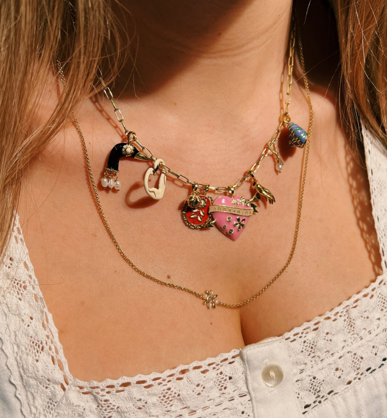 Swan Lake Charm - Gold plated