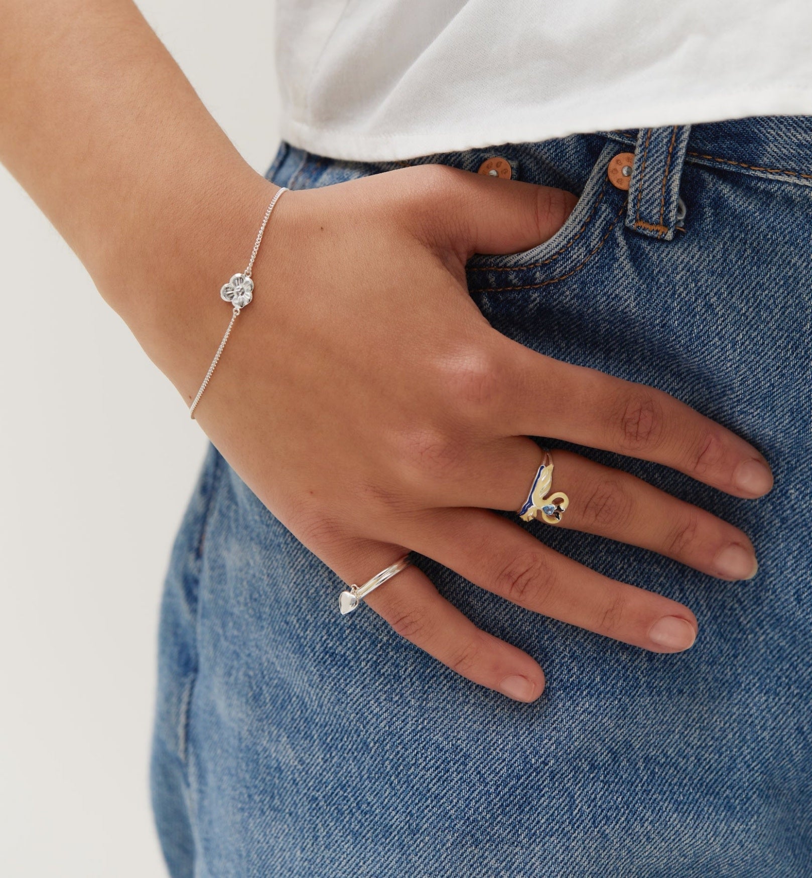 Brilliant Muse Pinky Ring - Zilver