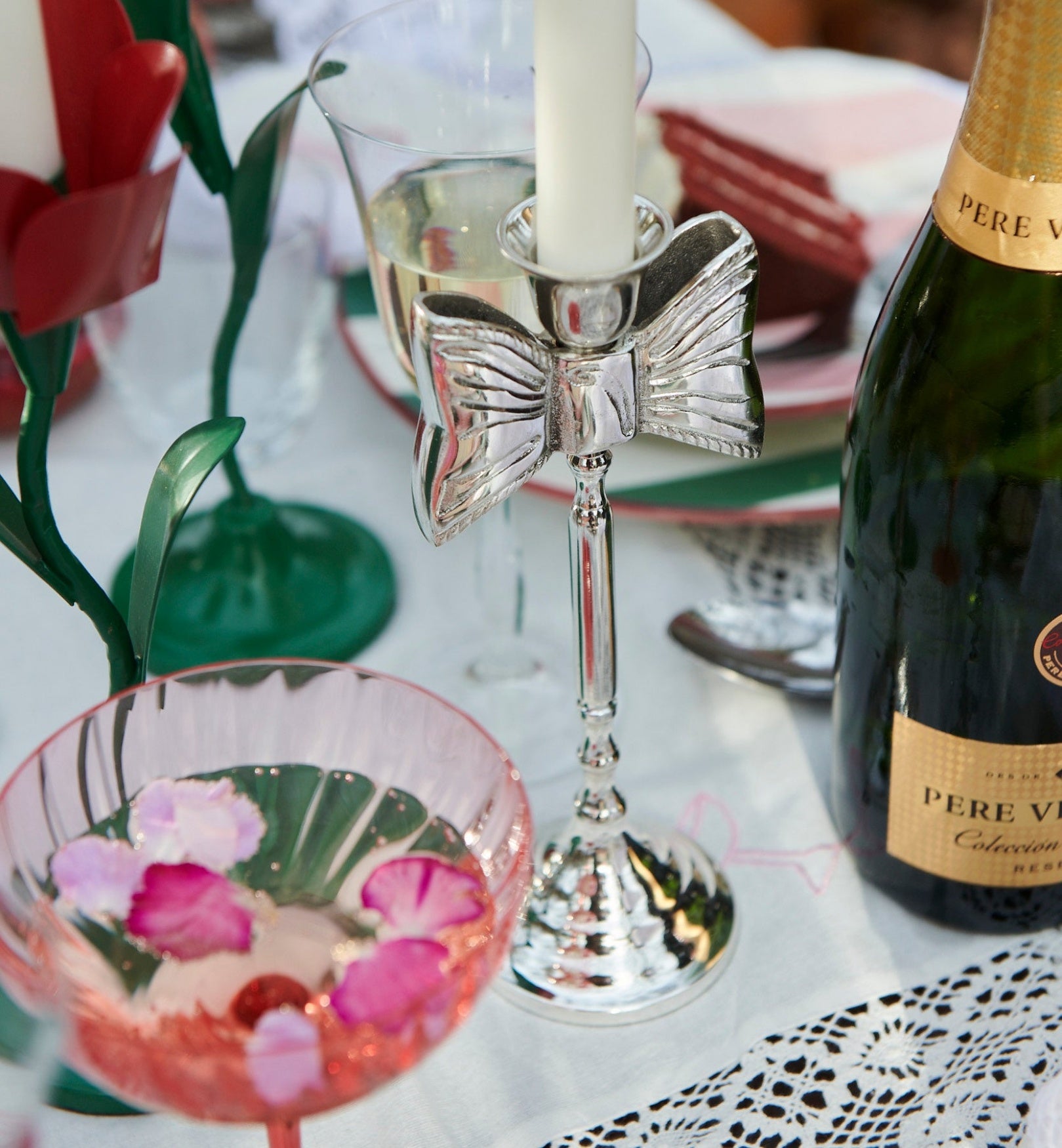 kaarsenhouder met strik