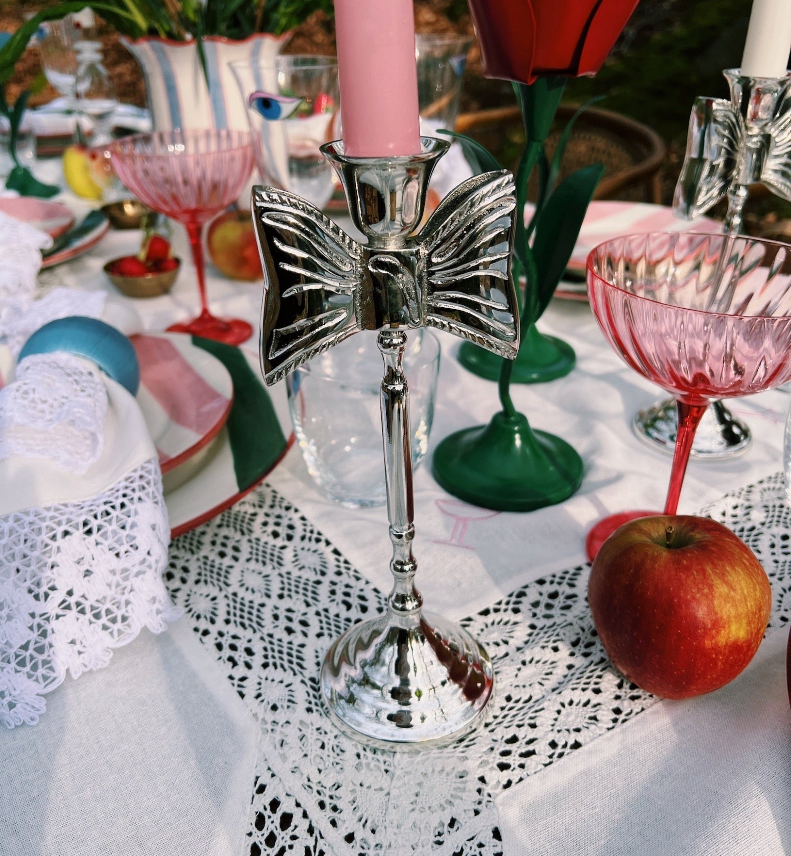 kaarsenhouder met strik