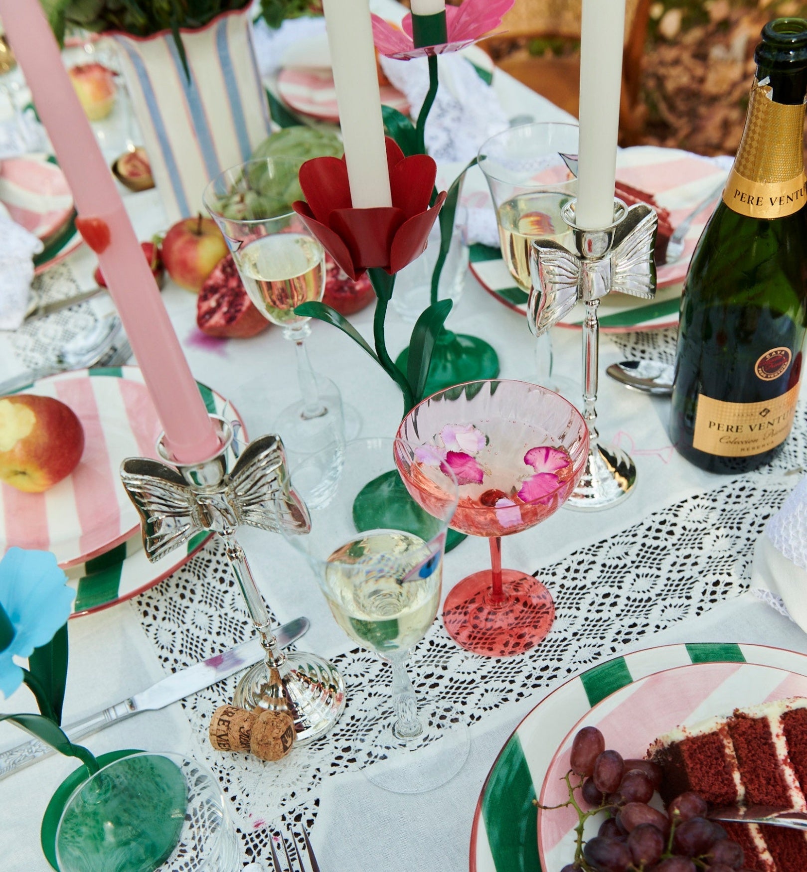 kaarsenhouder met strik