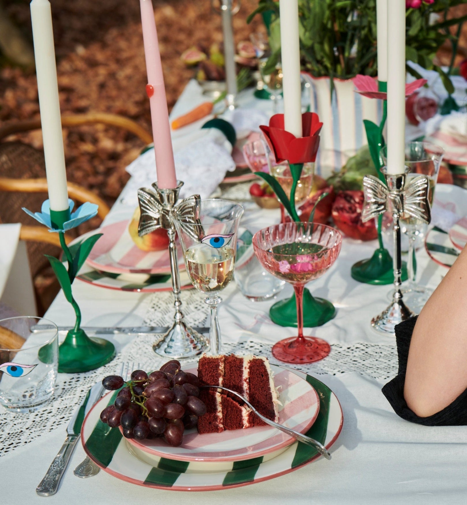 kaarsenhouder met strik