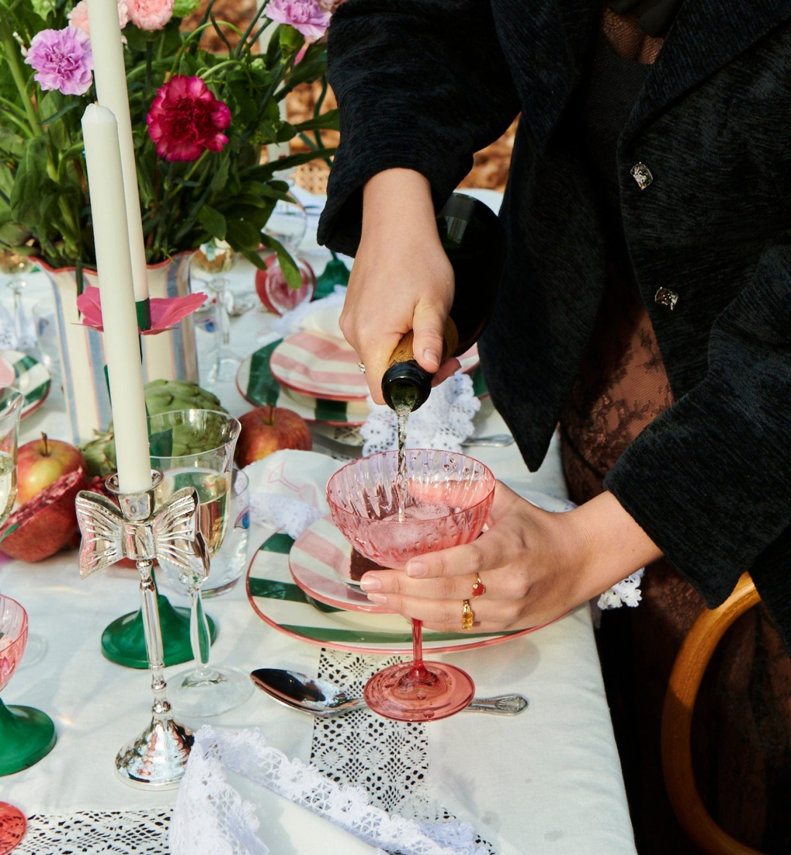 kaarsenhouder met strik