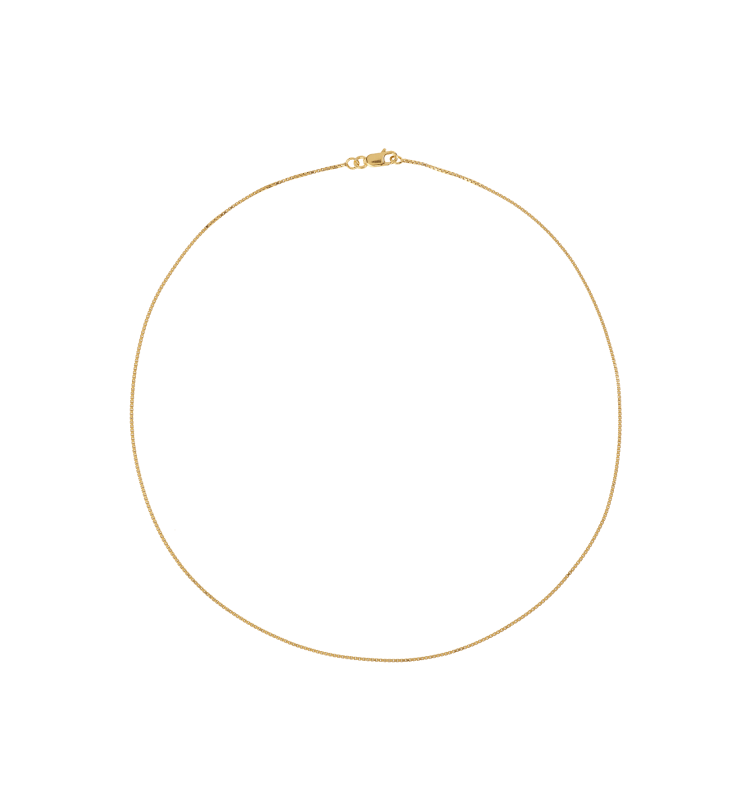 Venetiaanse Effen Halsketting - Verguld