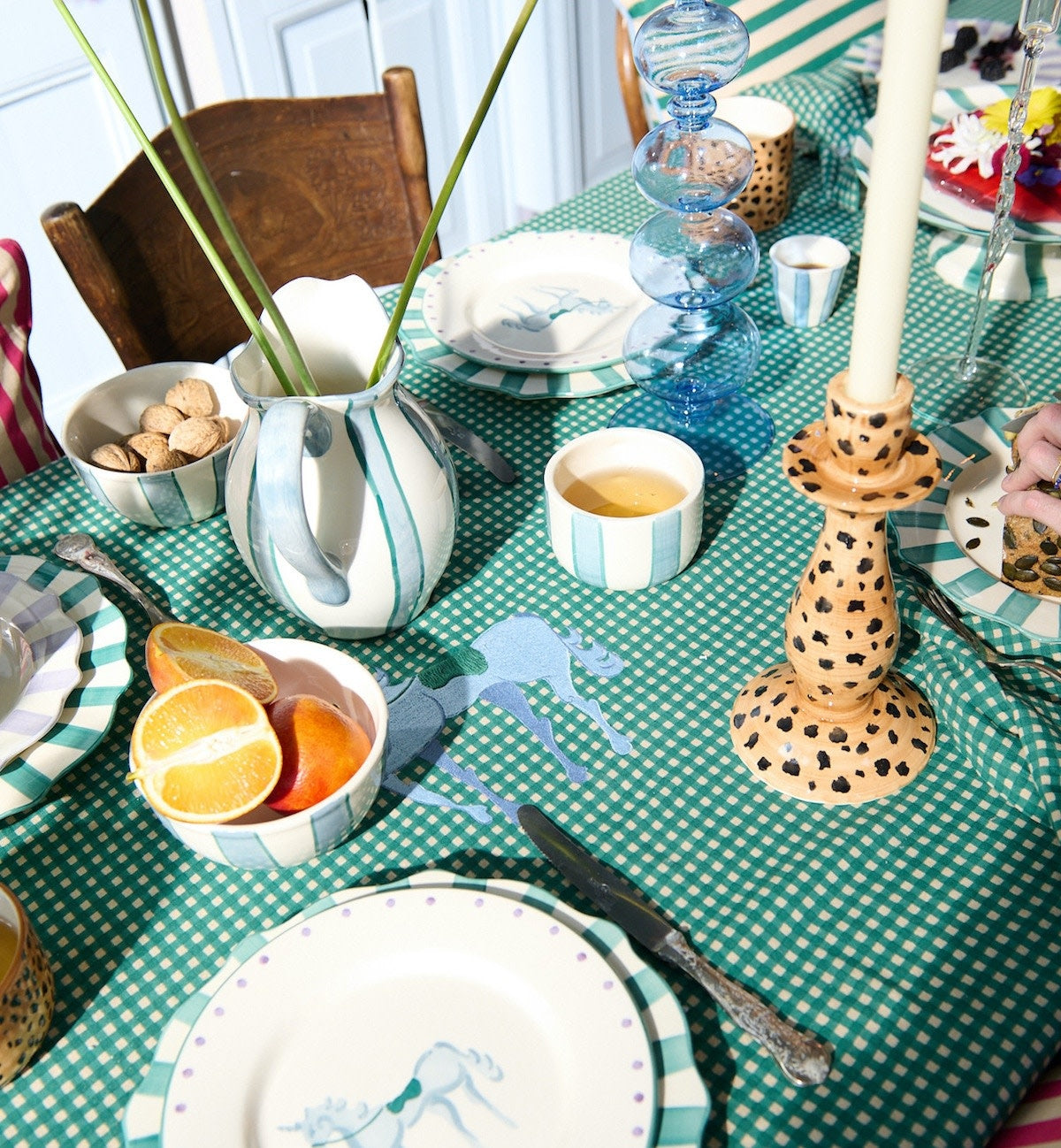 Leopard Candle Holder - Brown