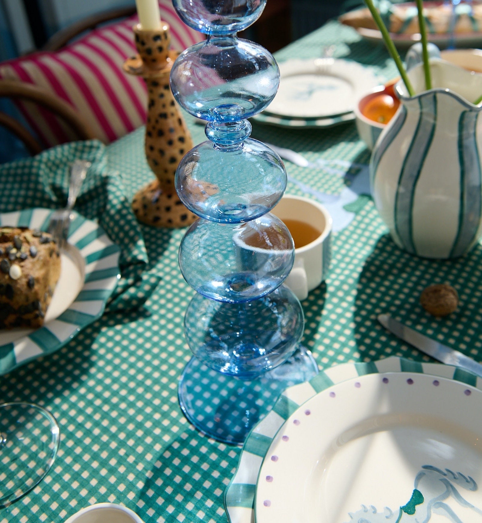 Stone Balloon Holder - Blue