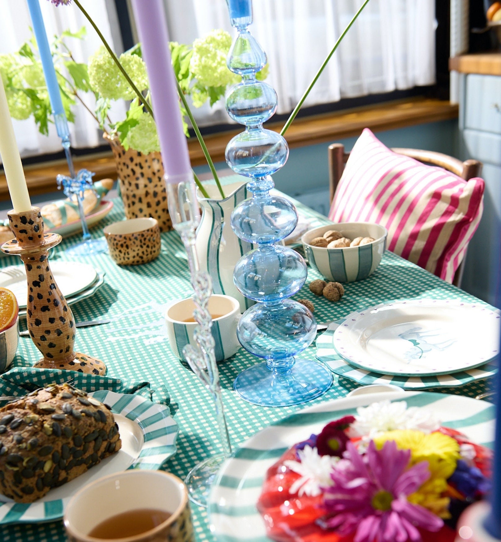 Stone Balloon Holder - Blue