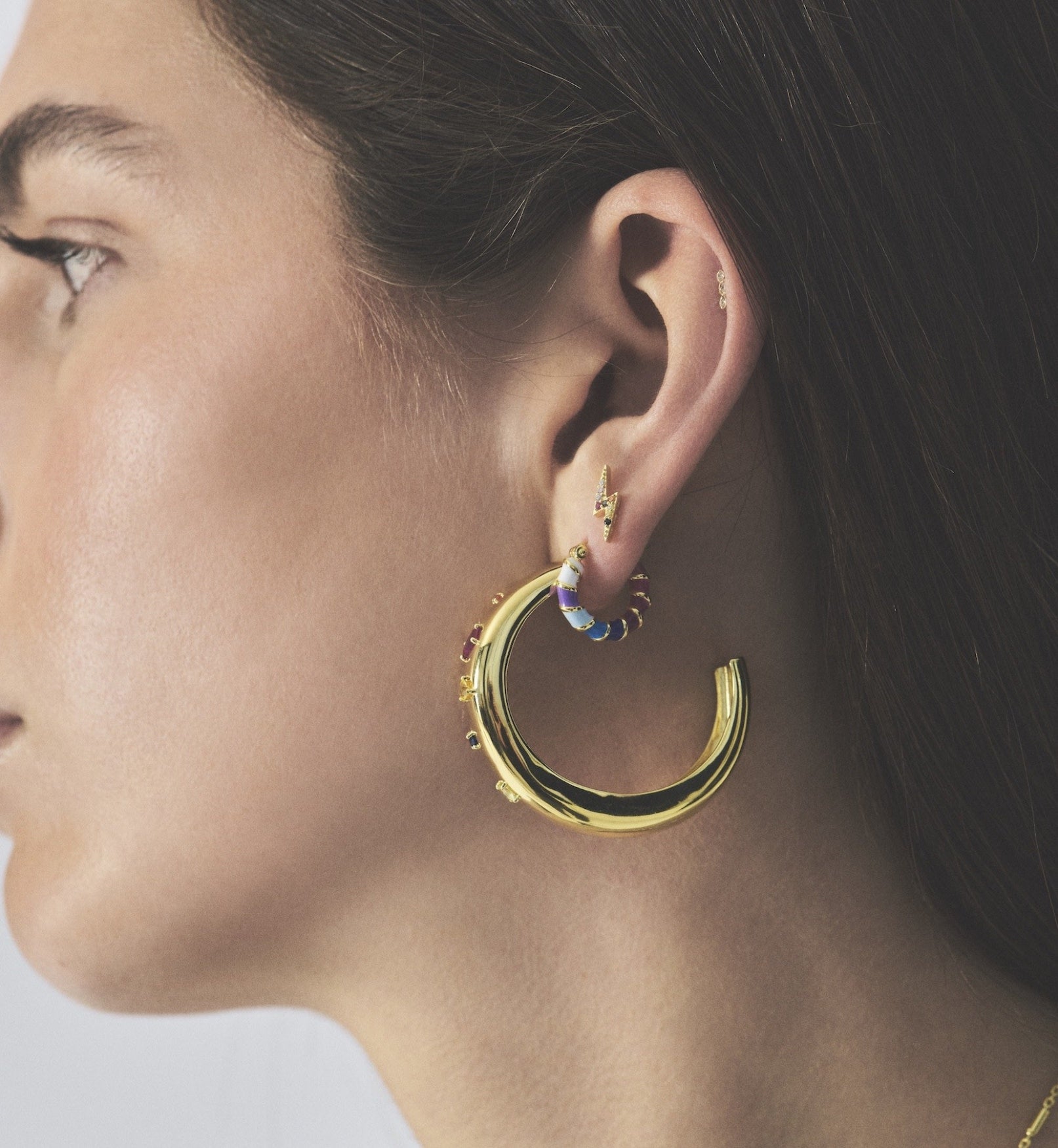 Cosmos oorring - Verguld