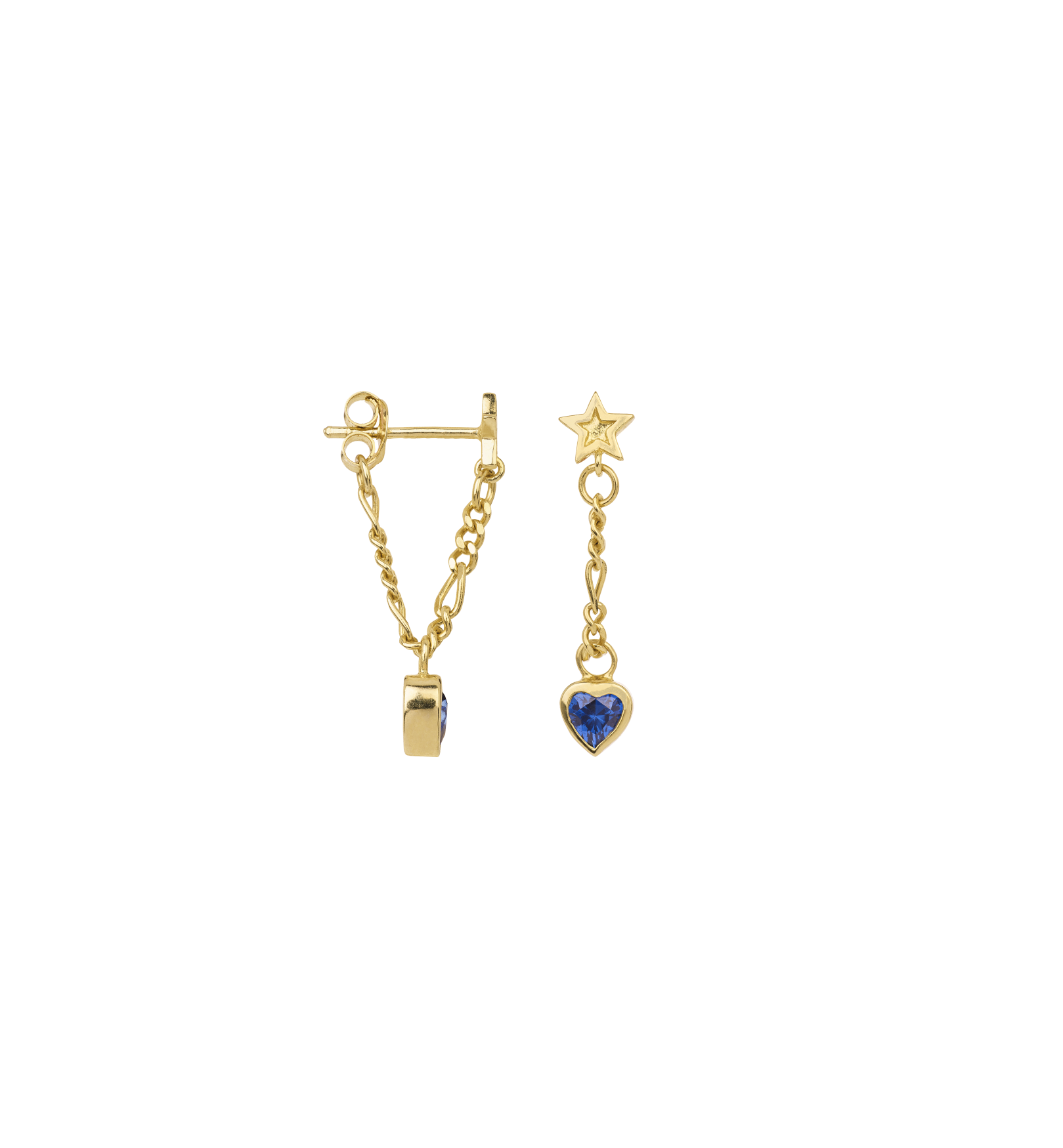 Single PLatonic Love Chain Stud - Gold Plated