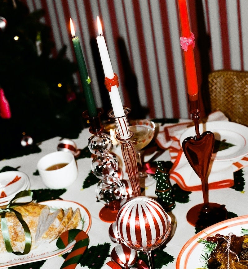 Loving Bown Candle Set of 2 - Red