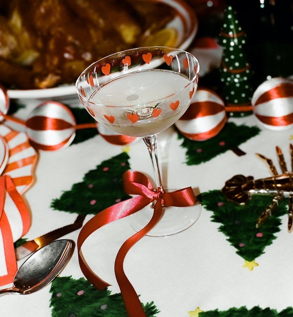 Klassieke Love champagneglazenset van 2 - rood