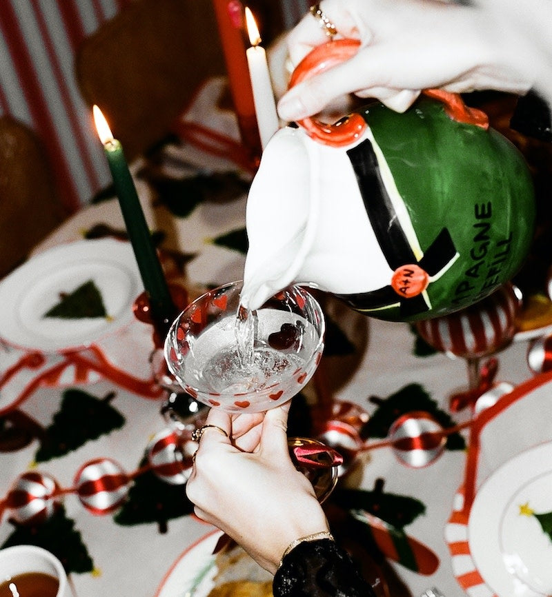 Klassieke Love champagneglazenset van 2 - rood