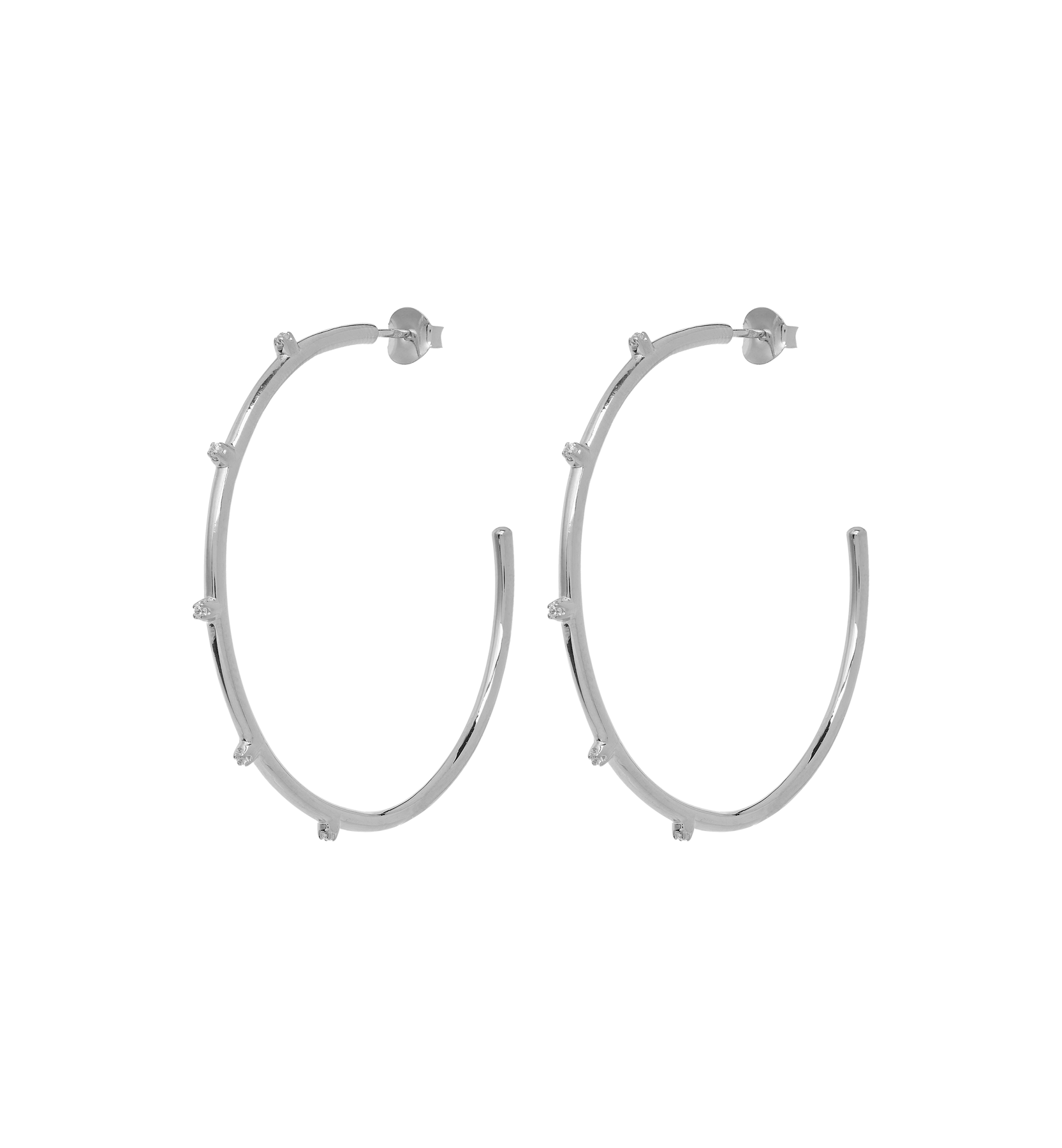 Grote Lumière oorring - Zilver