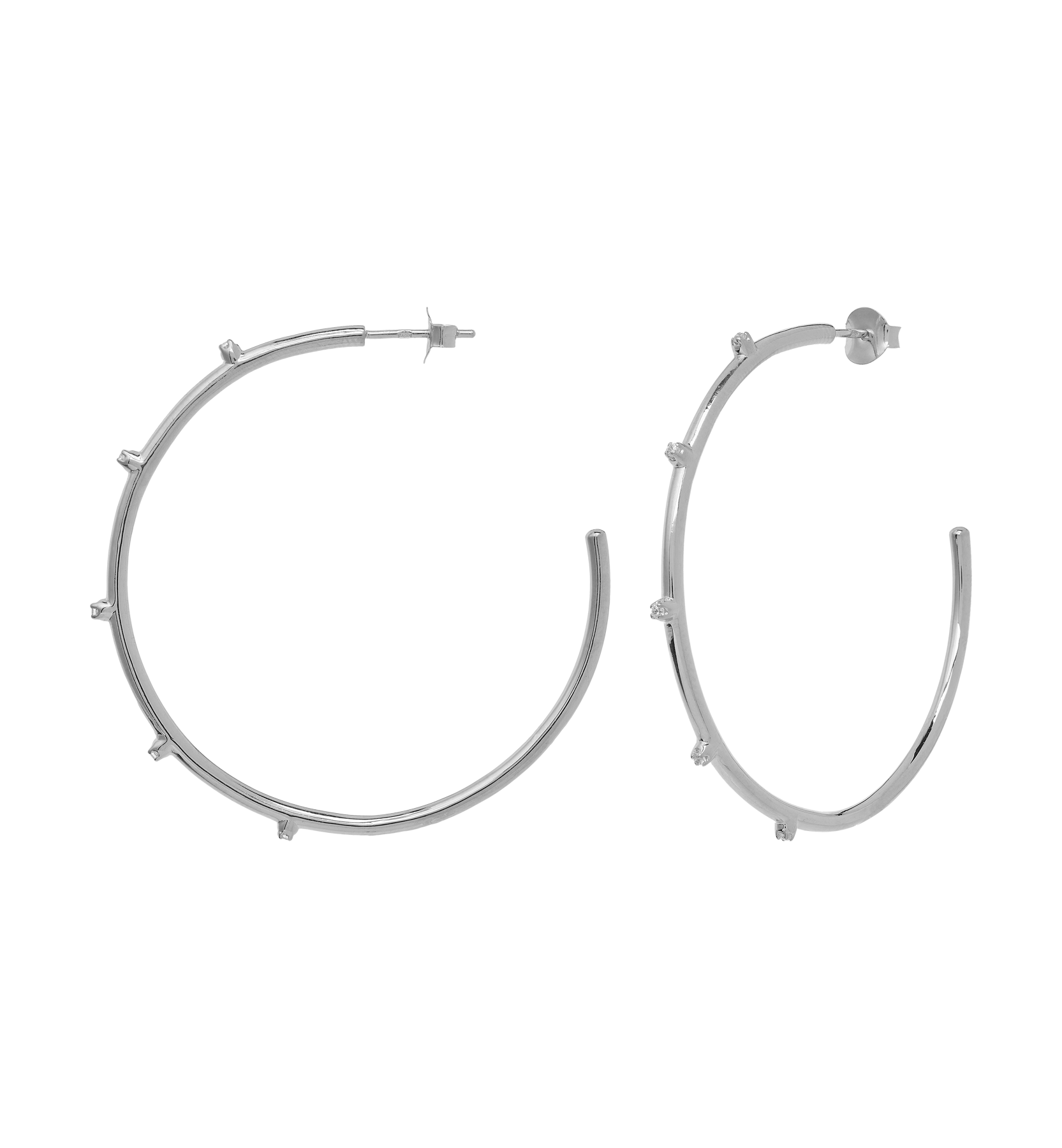 Grote Lumière oorring - Zilver