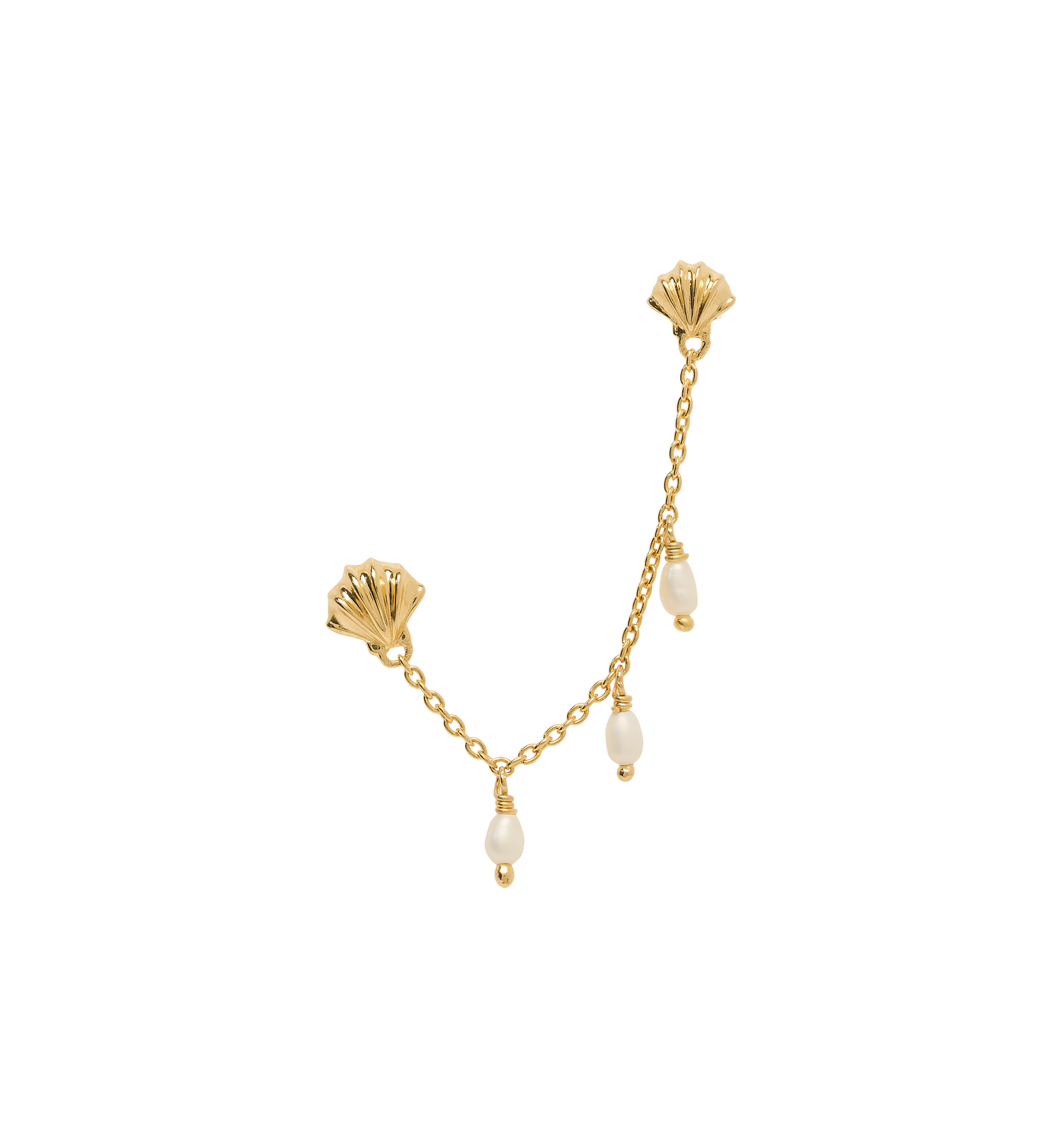 Single ocean's opulence stud - gold