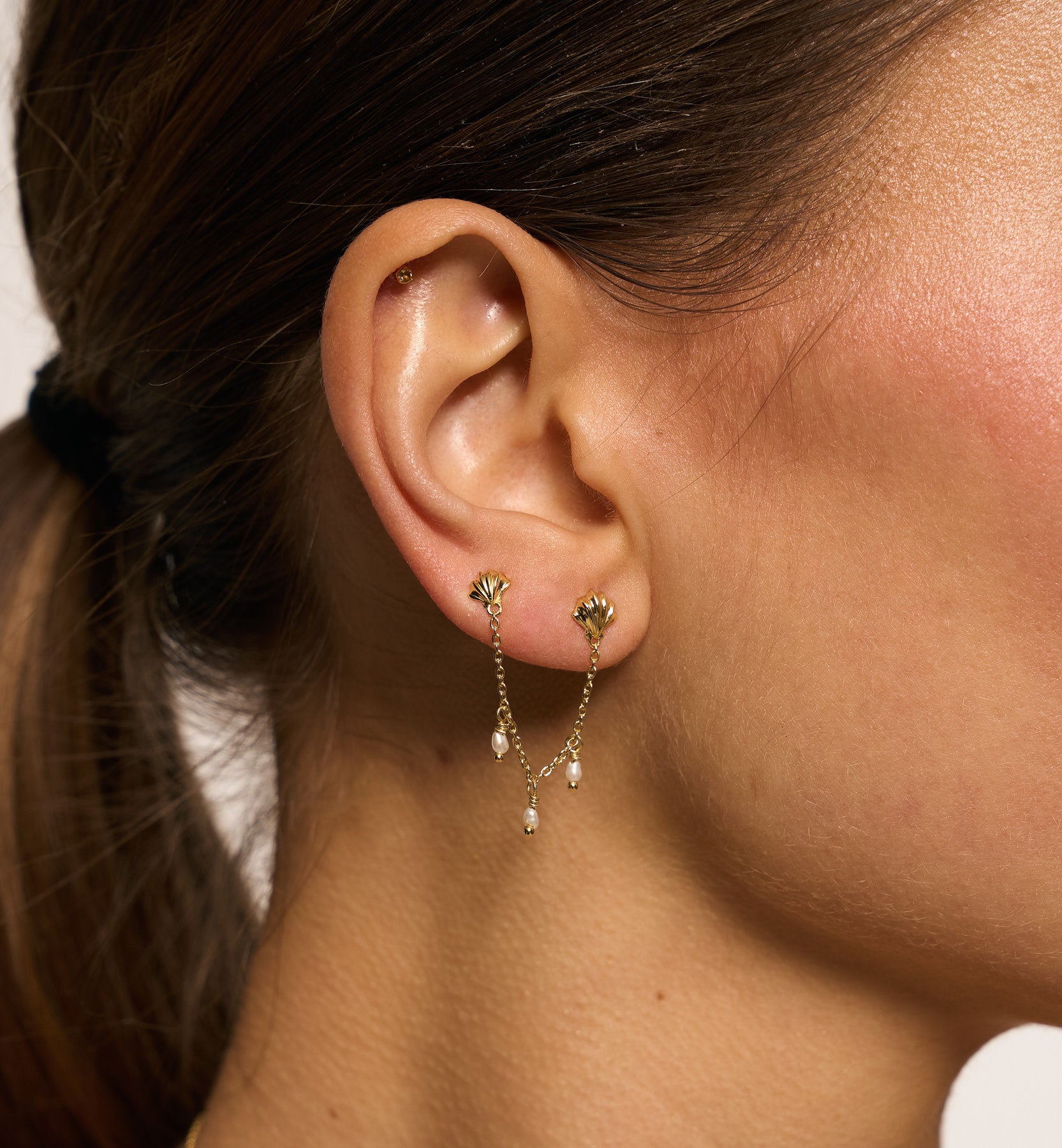 Single ocean's opulence stud - gold