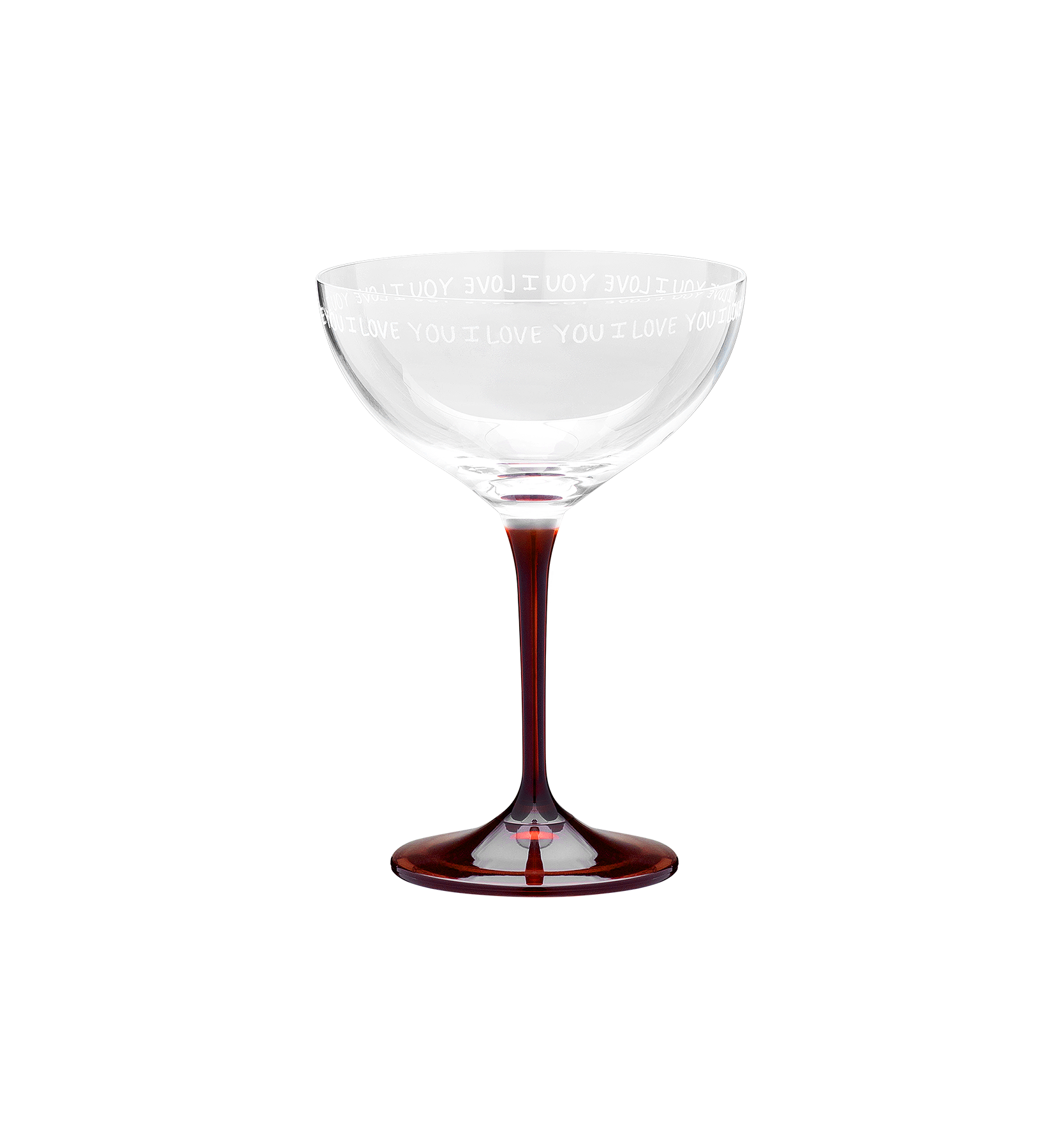 I love you champagne glass - White