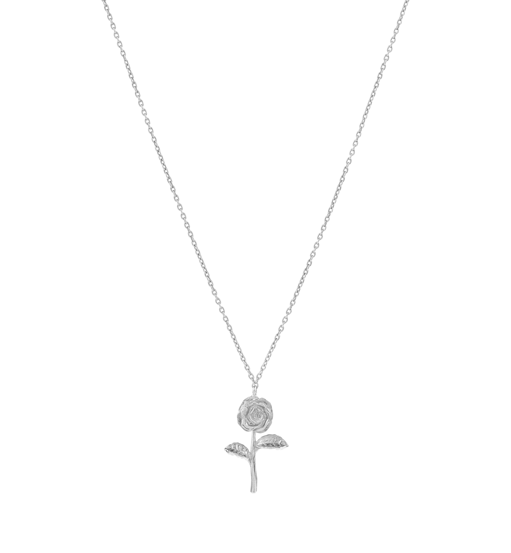 Eervolle rozenketting - Zilver