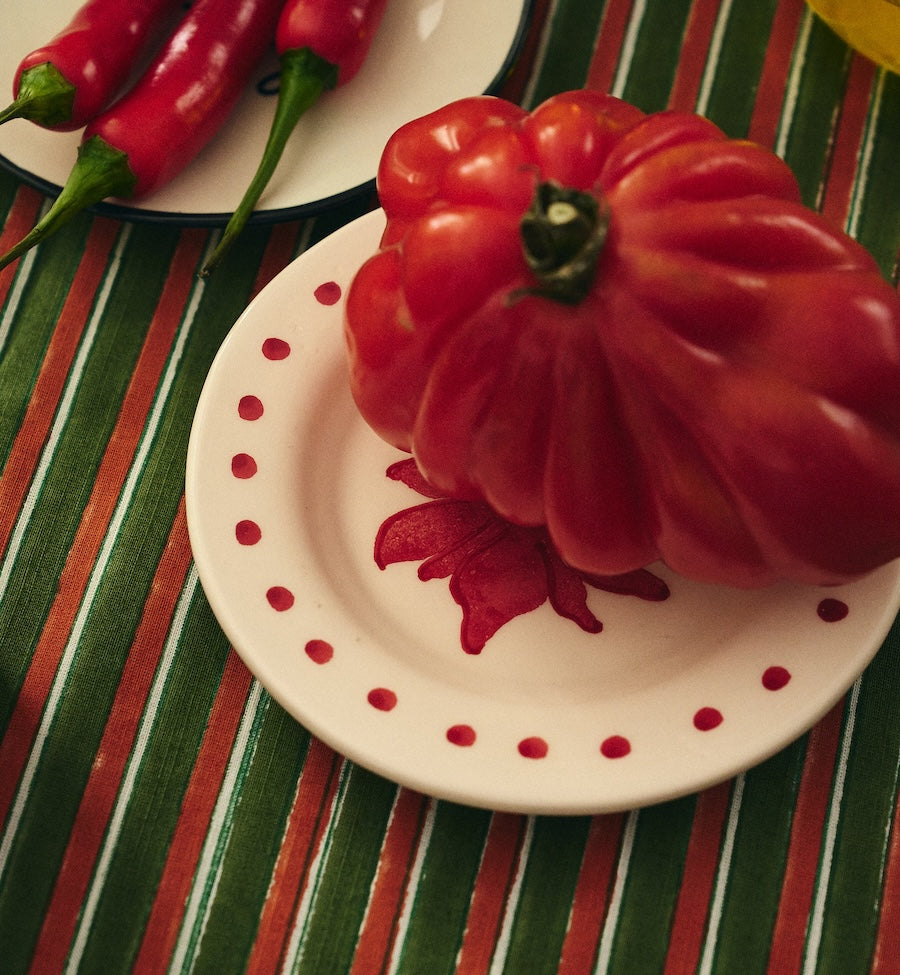 Fiorita dessert plate - Red