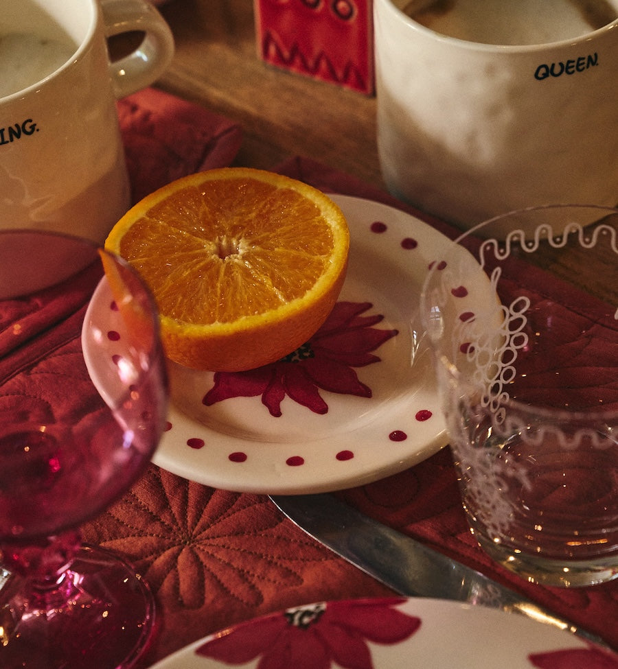 Fiorita dessert plate - Red