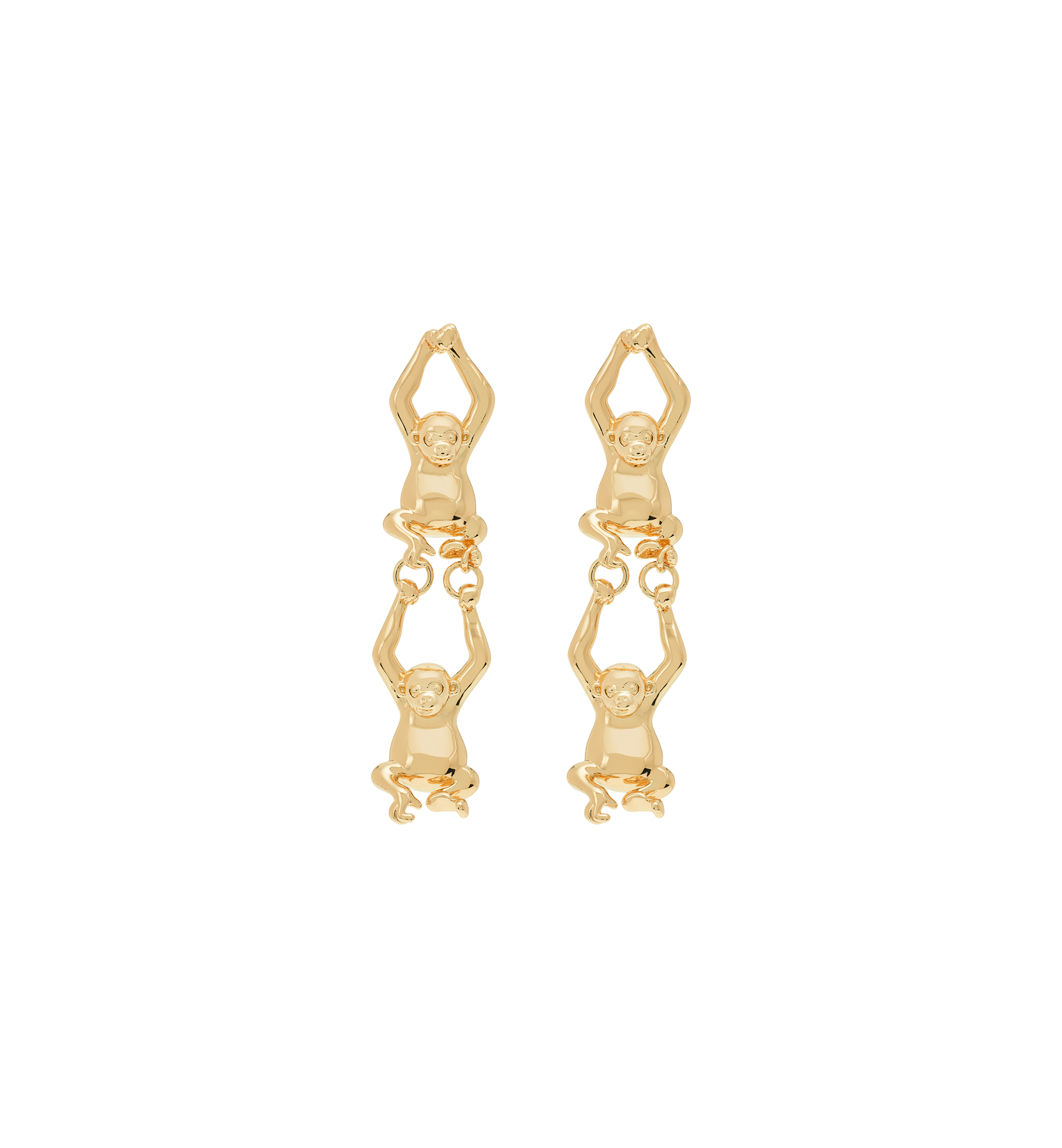 Monkey loop studs - Gold