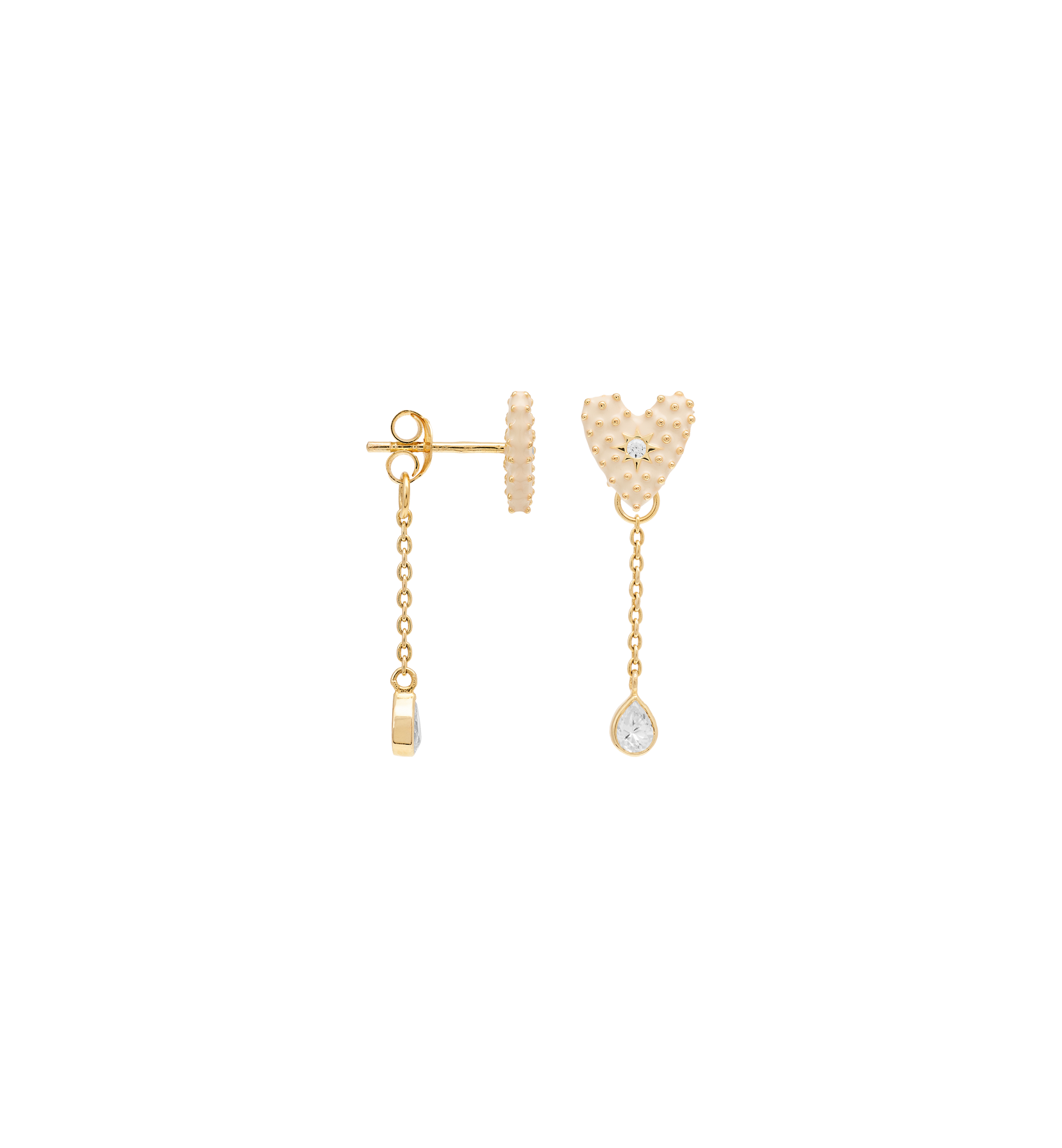 Single Dolce chain stud - Gold