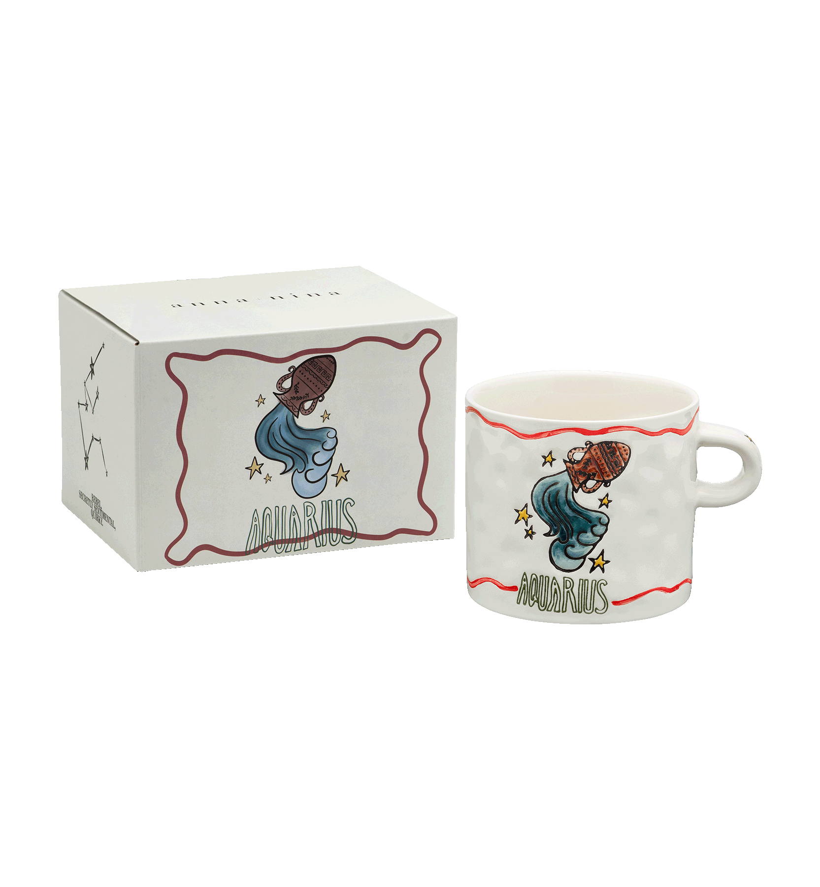 Zodiac tea mug aquarius