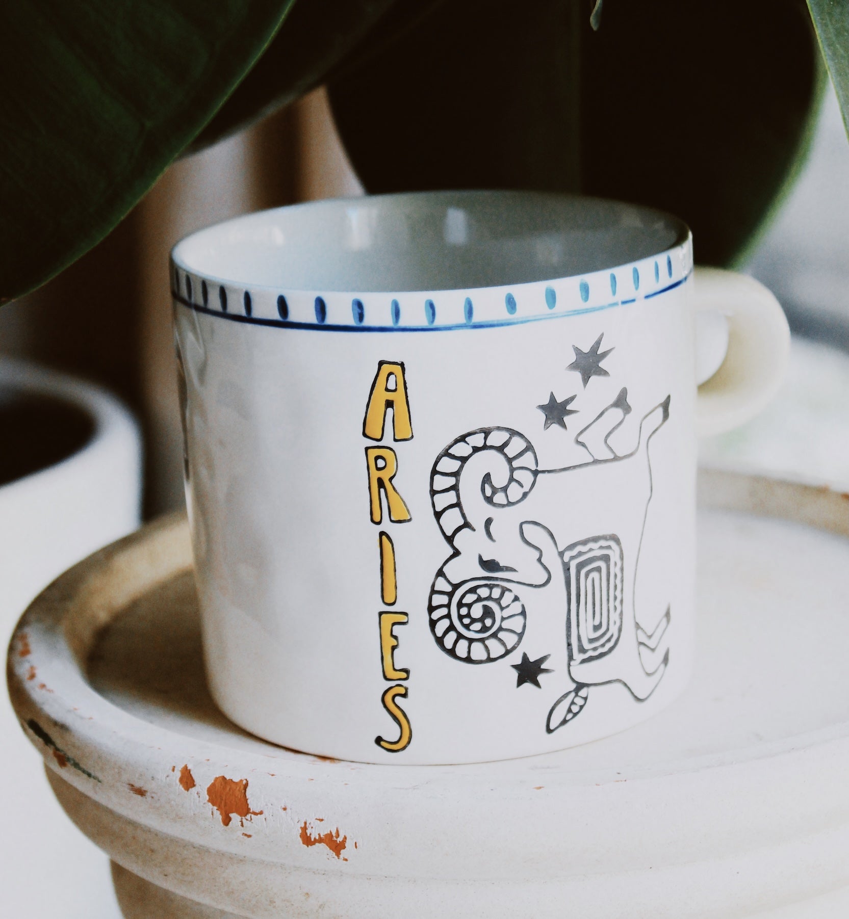 Zodiac tea mug aries