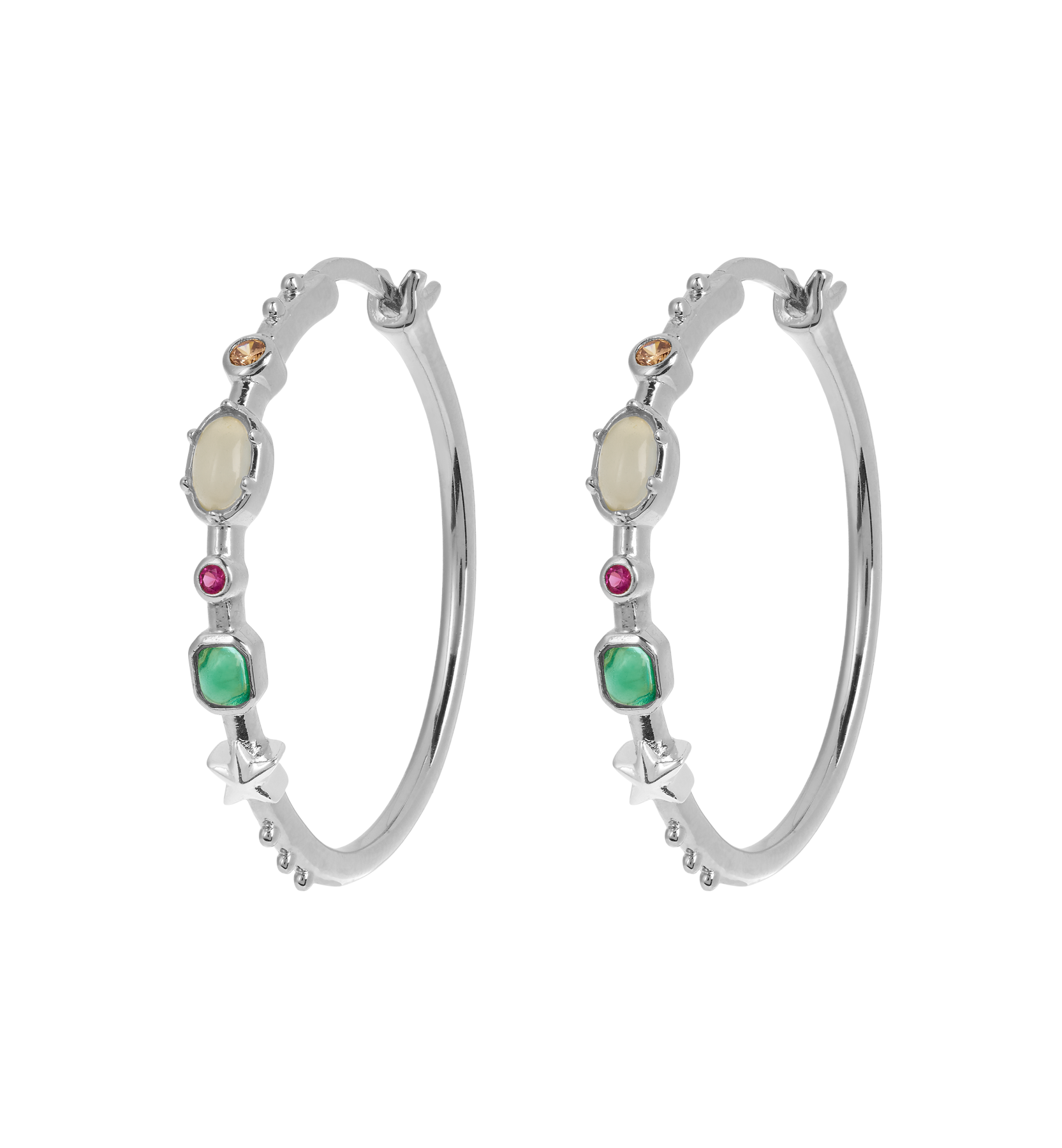 Big storybook hoop earrings - Silver