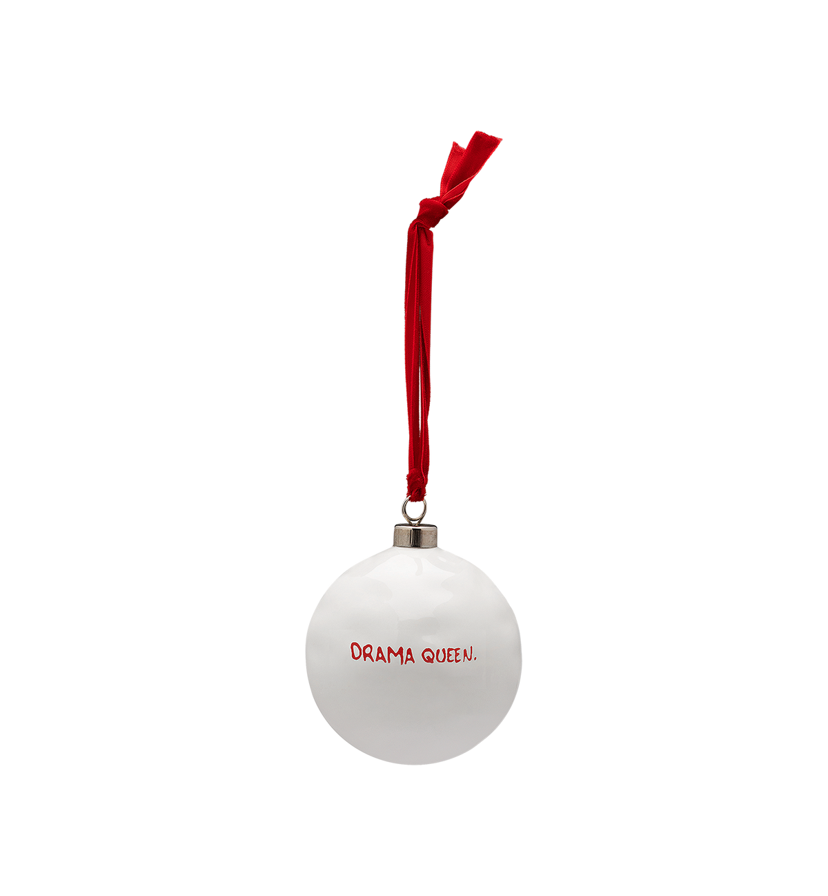 Drama queen ornament - White