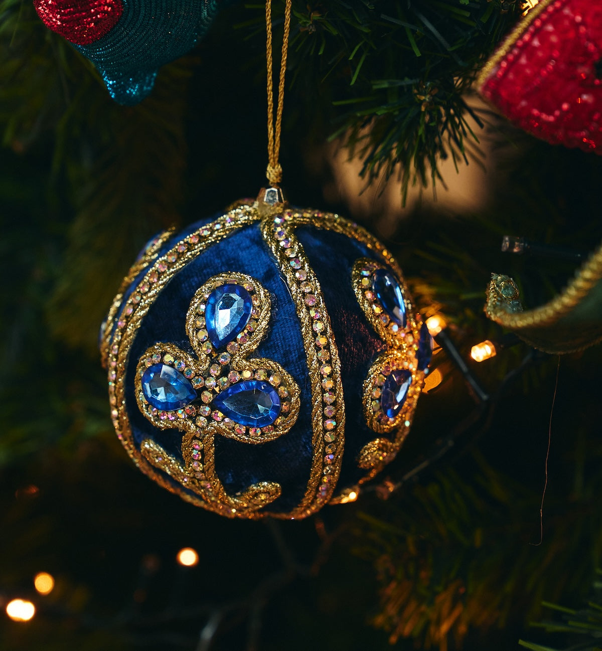Midnight holiday radiance ornament - Blue