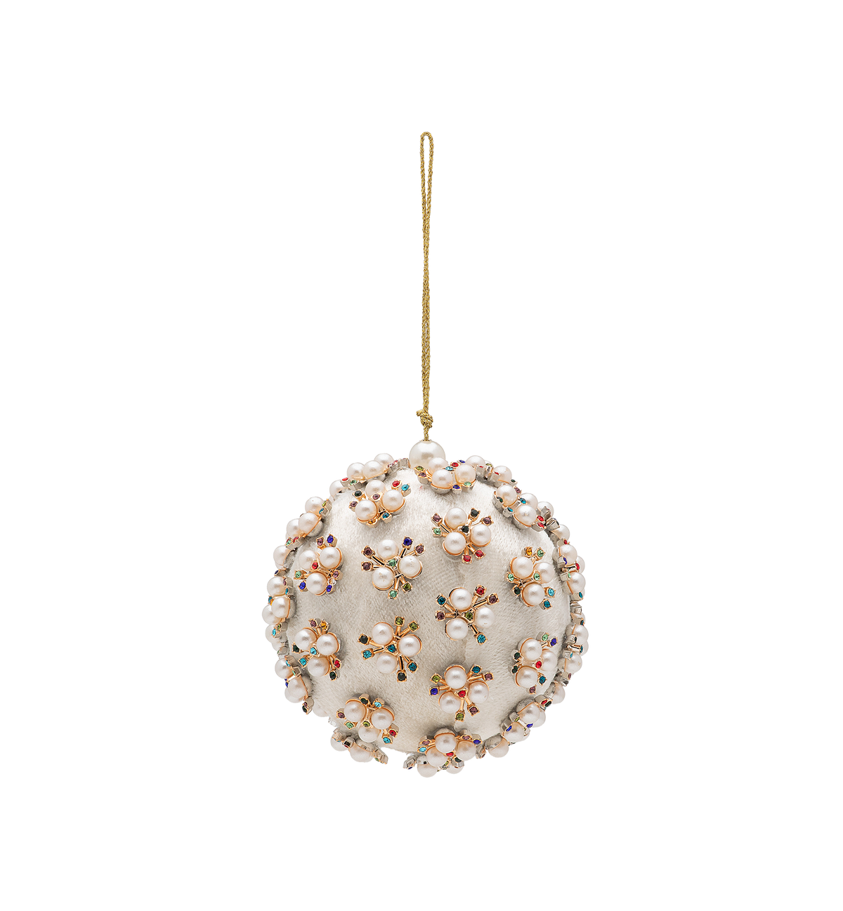Pearly delight ivory ornament - White