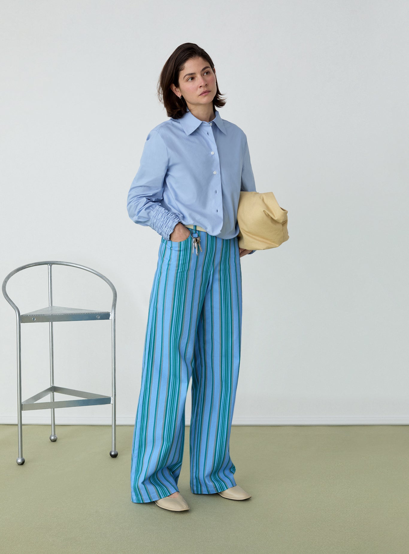 Leroy twill pants- Blue stripes