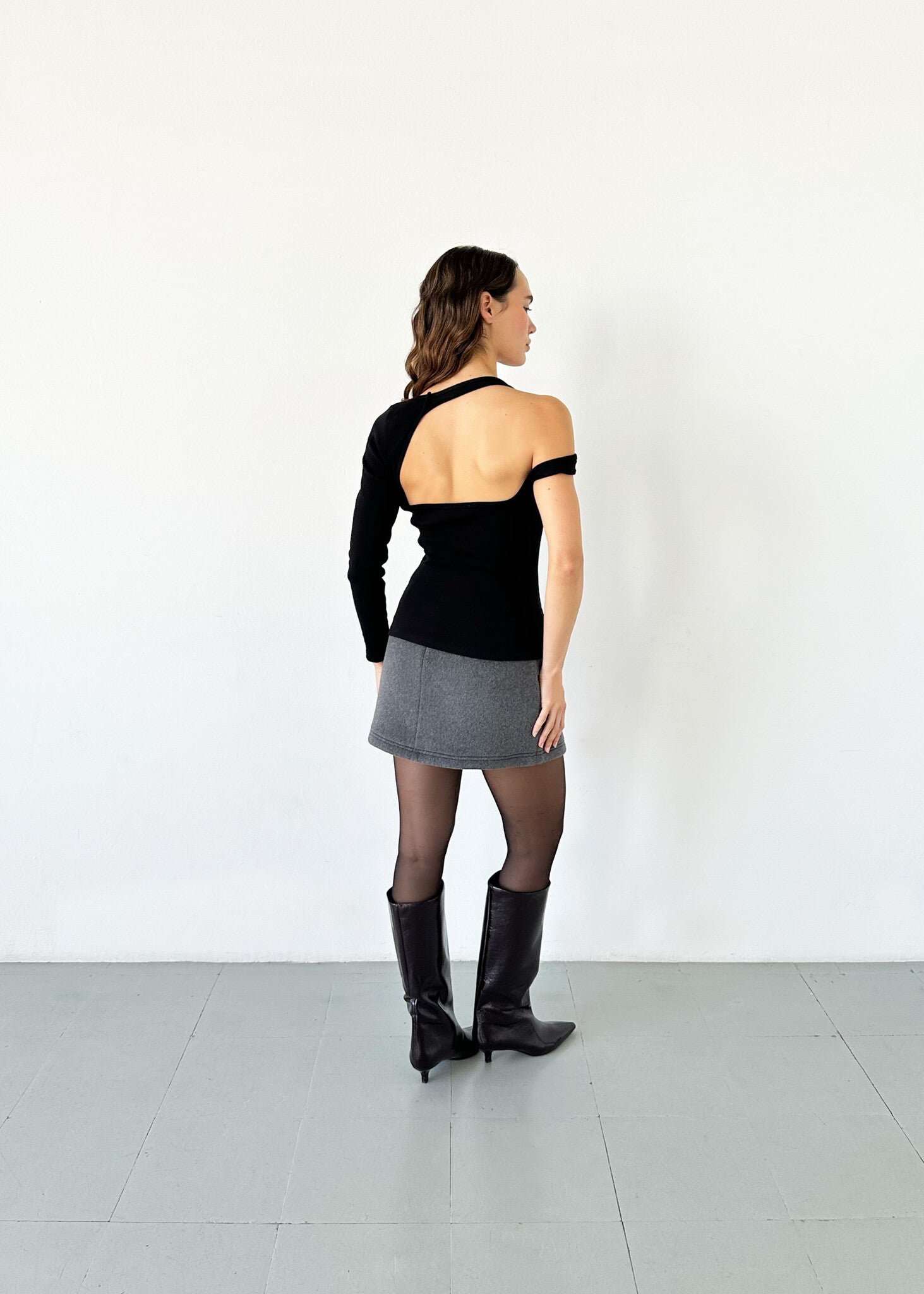 Frankie korte rok - Grijs