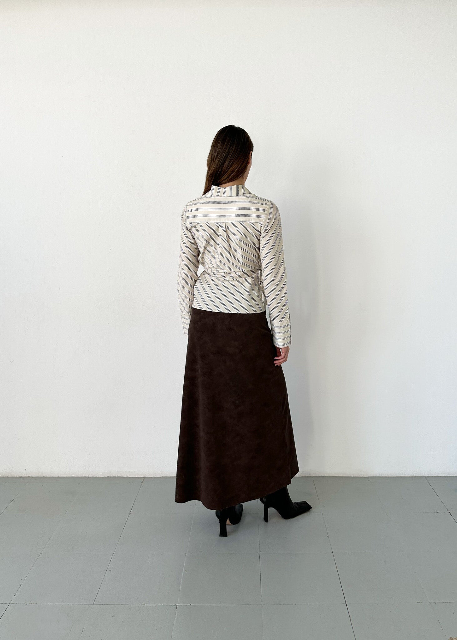 Opera black & white striped shirt