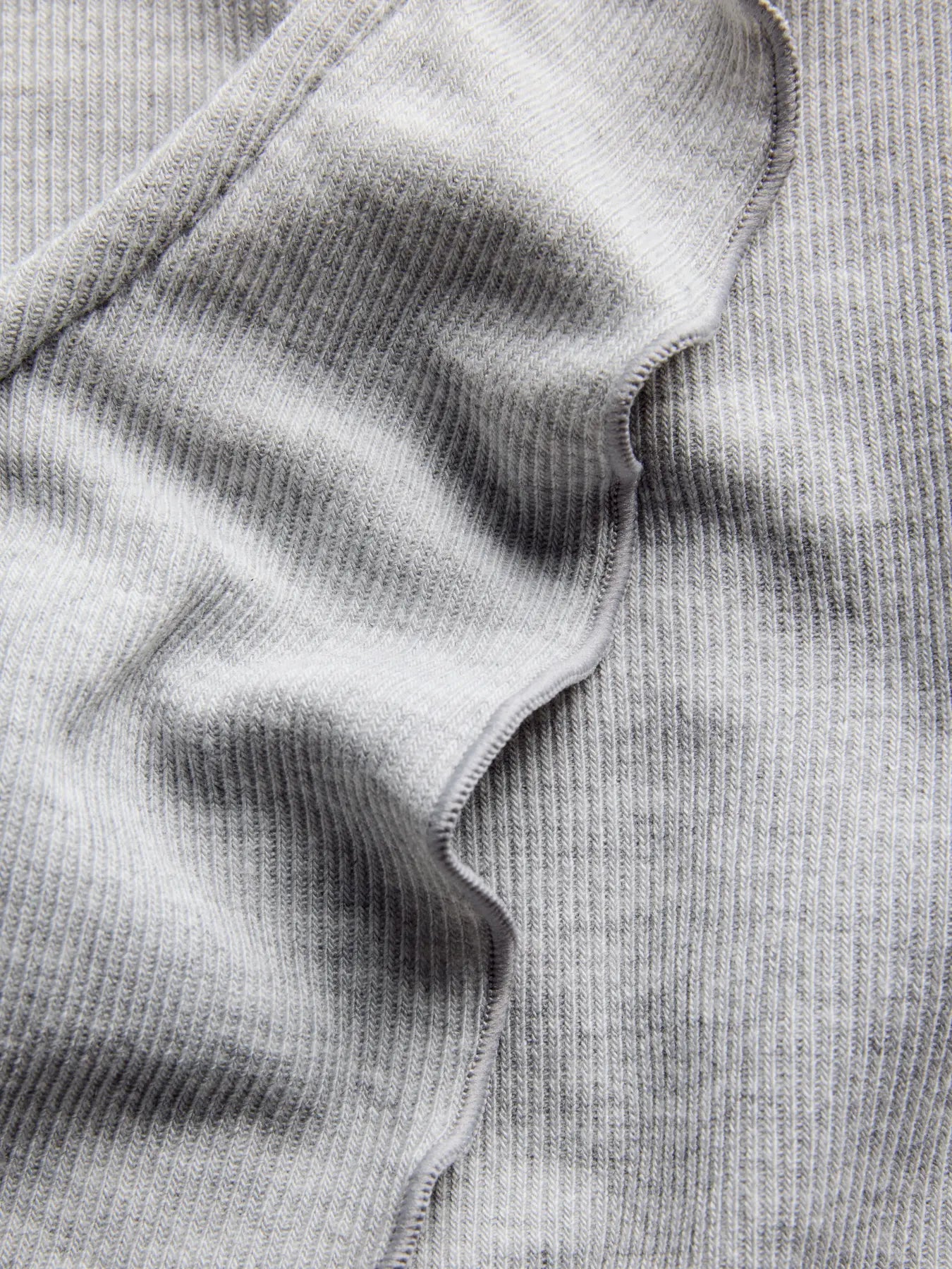 JXUMA RIB BOW TOP - LIGHT GREY MELANGE
