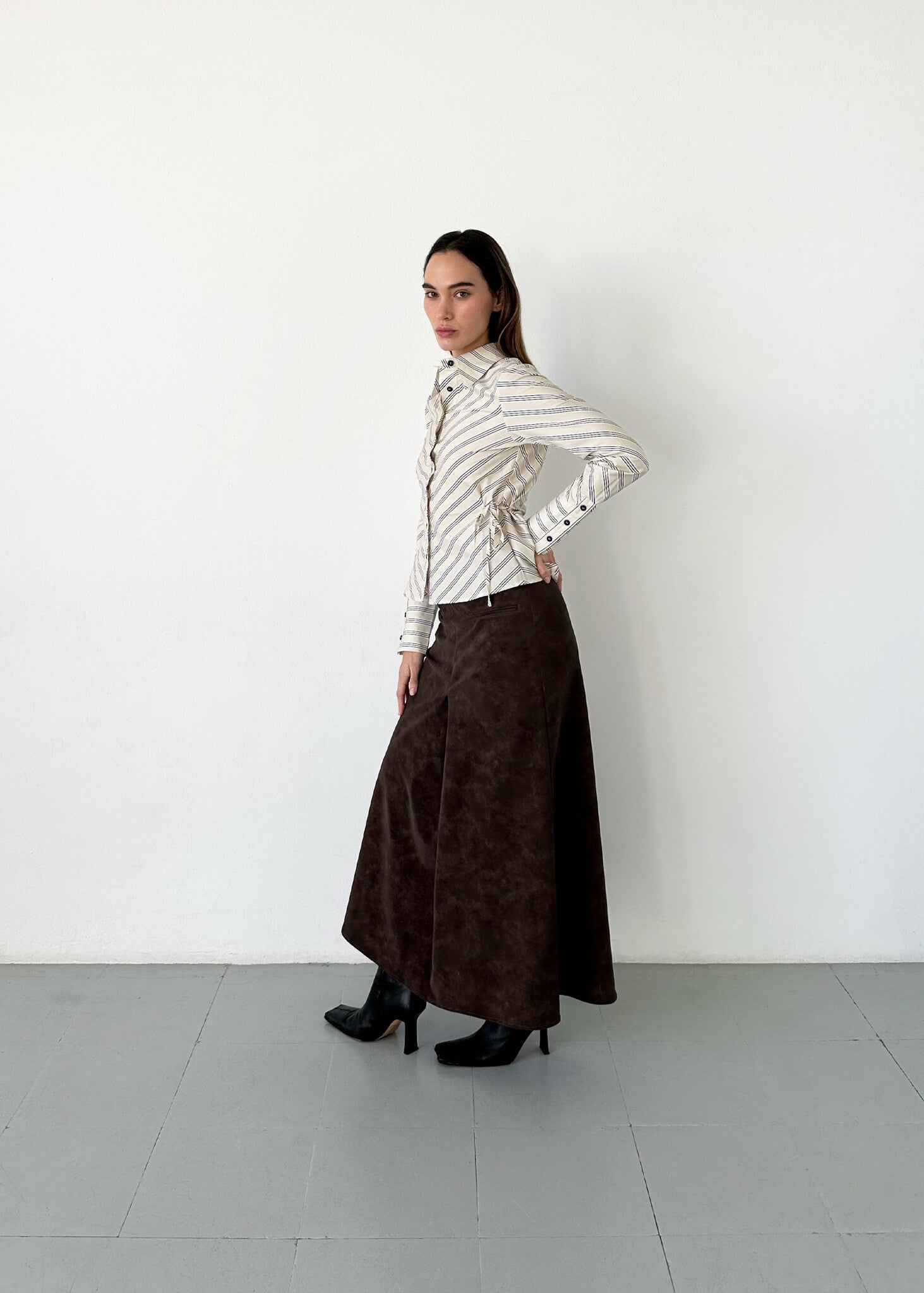 Opera black & white striped shirt