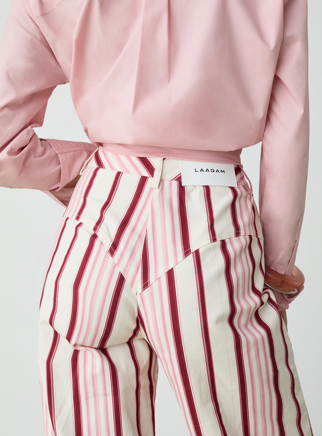Leroy twill pants- Pink stripes