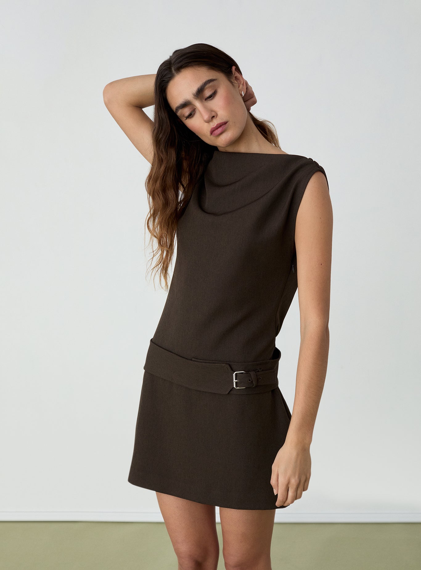 Zola short dress - Brown