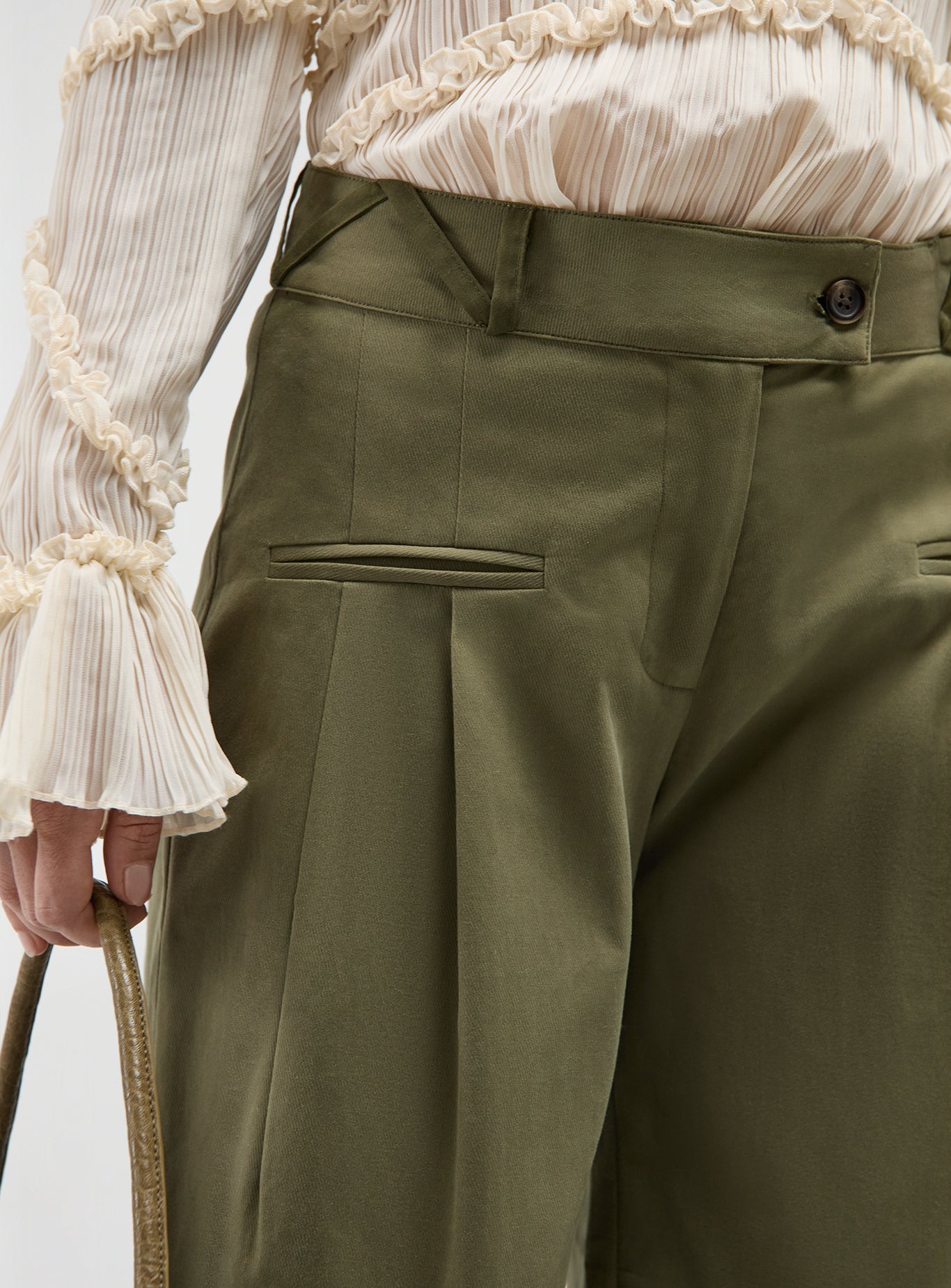 Jet getailleerde broek - Khaki