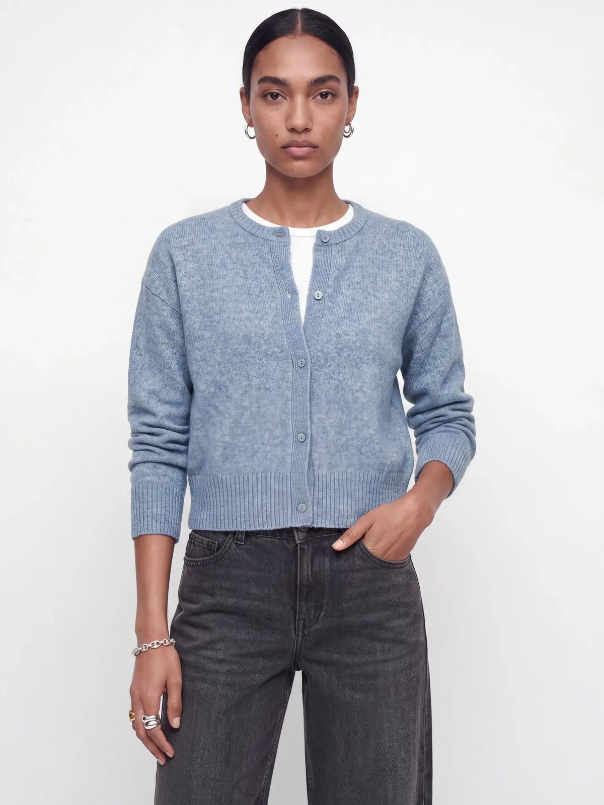 JXNATALIE DIVERSE CARDIGAN KNIT SN - COUNTRY BLUE