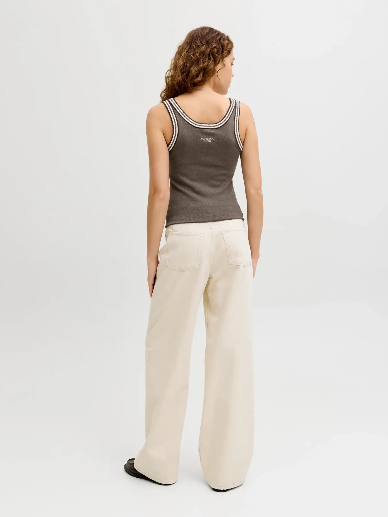 JXMINA COMFY TOP KNIT - BUNGEE CORD/ VANILLA ICE