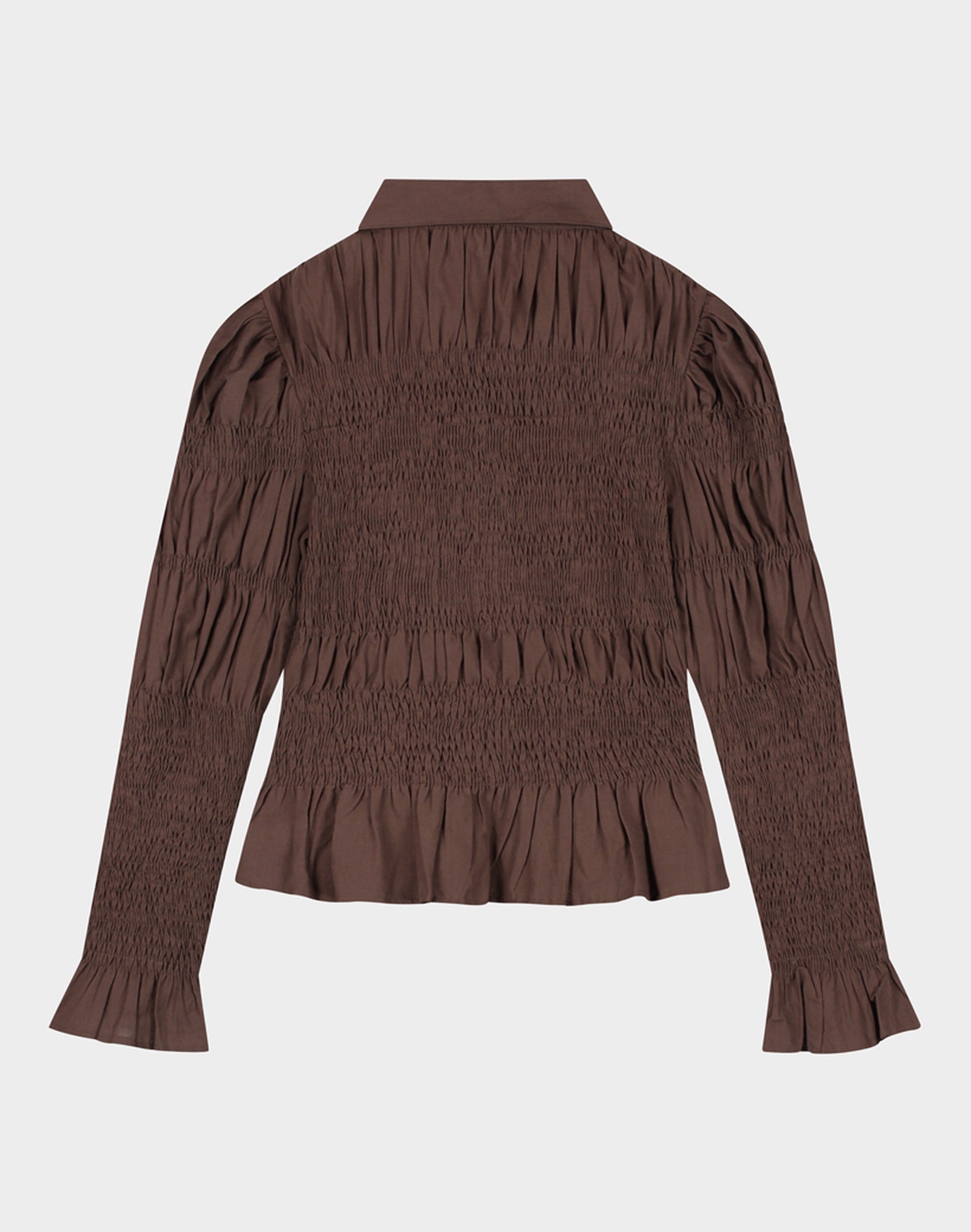 Andrea Smocked Blouse - Brown