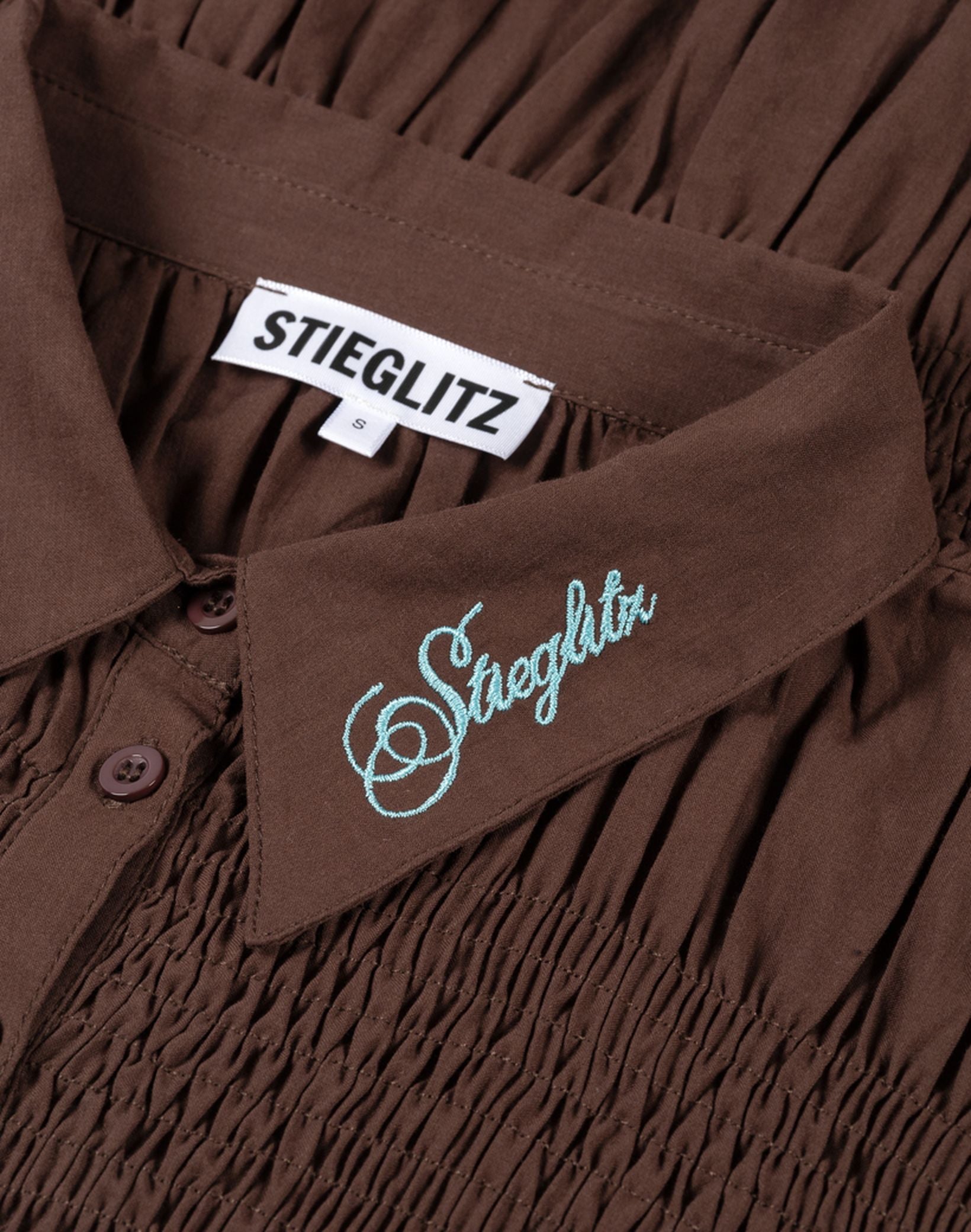 Andrea Smocked Blouse - Brown