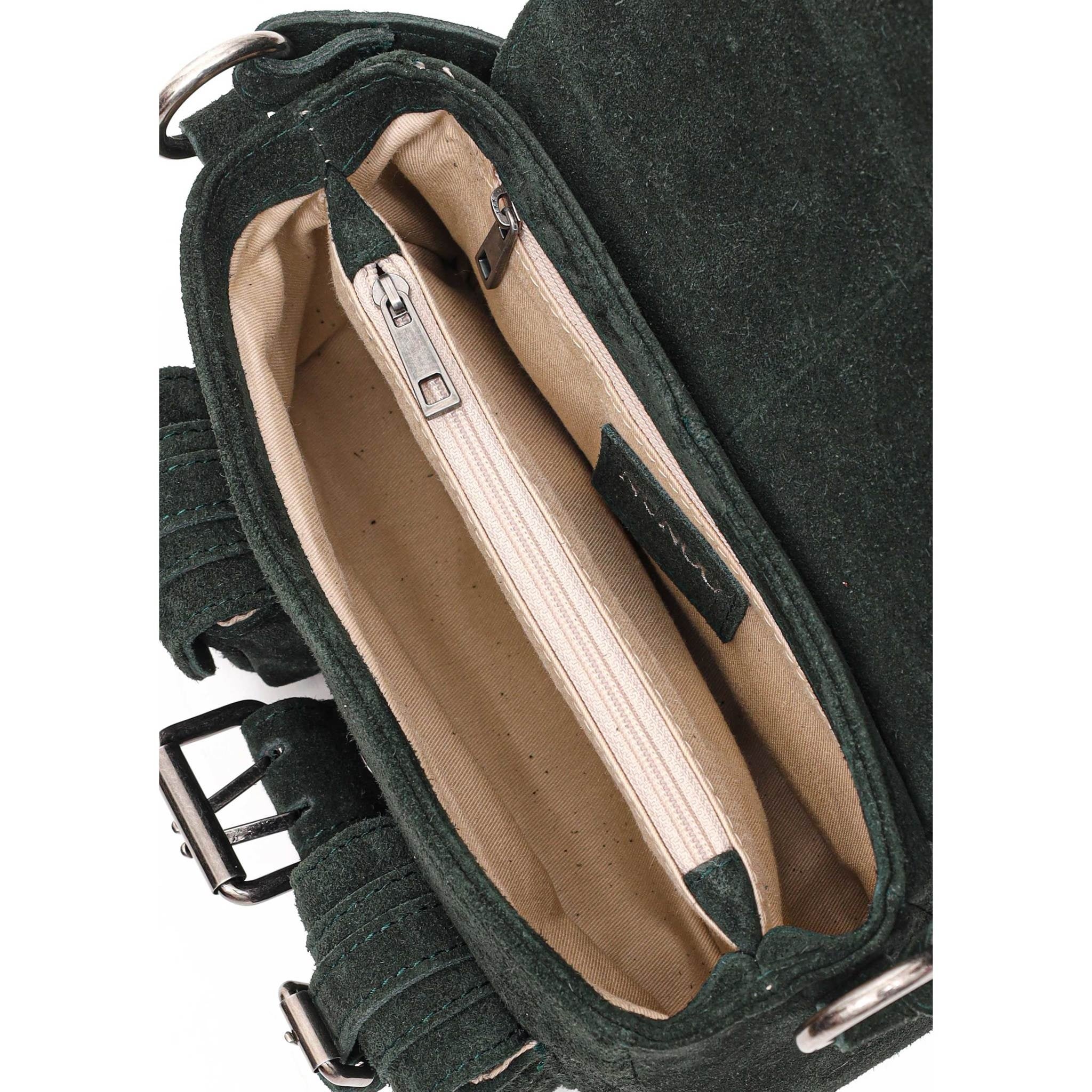 Small Honey Buckle Suede - Dark Green