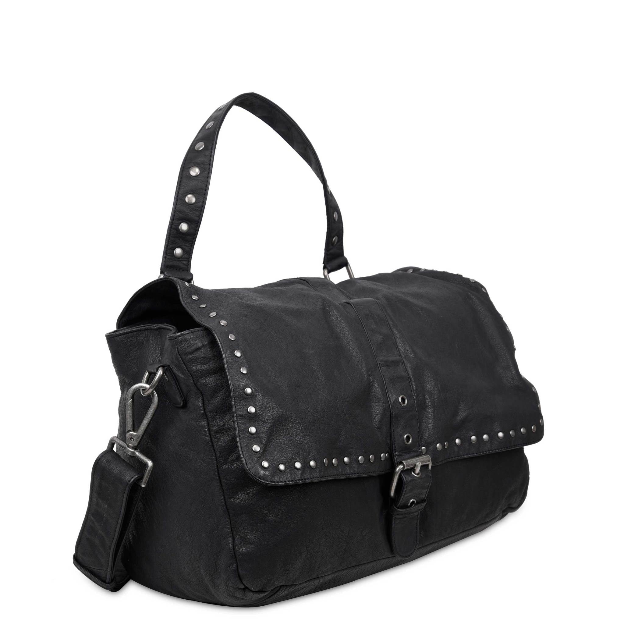 Maxi Honey Rivet WashedBlack w. Antique Silver