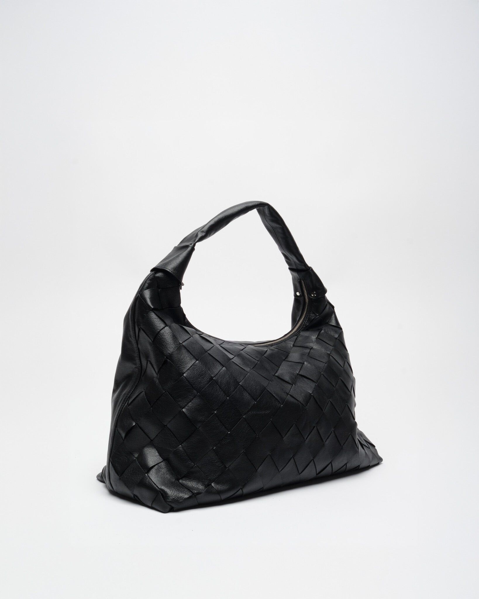 Maxi dandy braided bag - Mountain black
