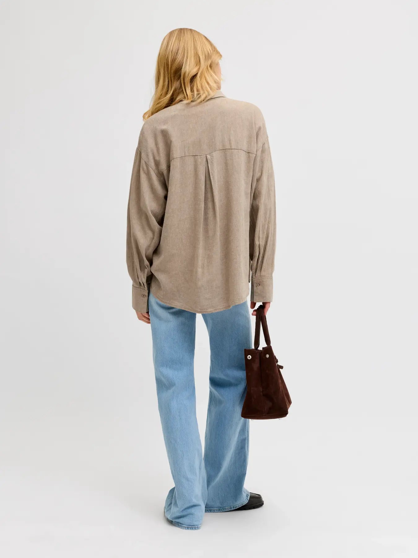 JXALMIRA LINEN SHIRT - SILVER MINK
