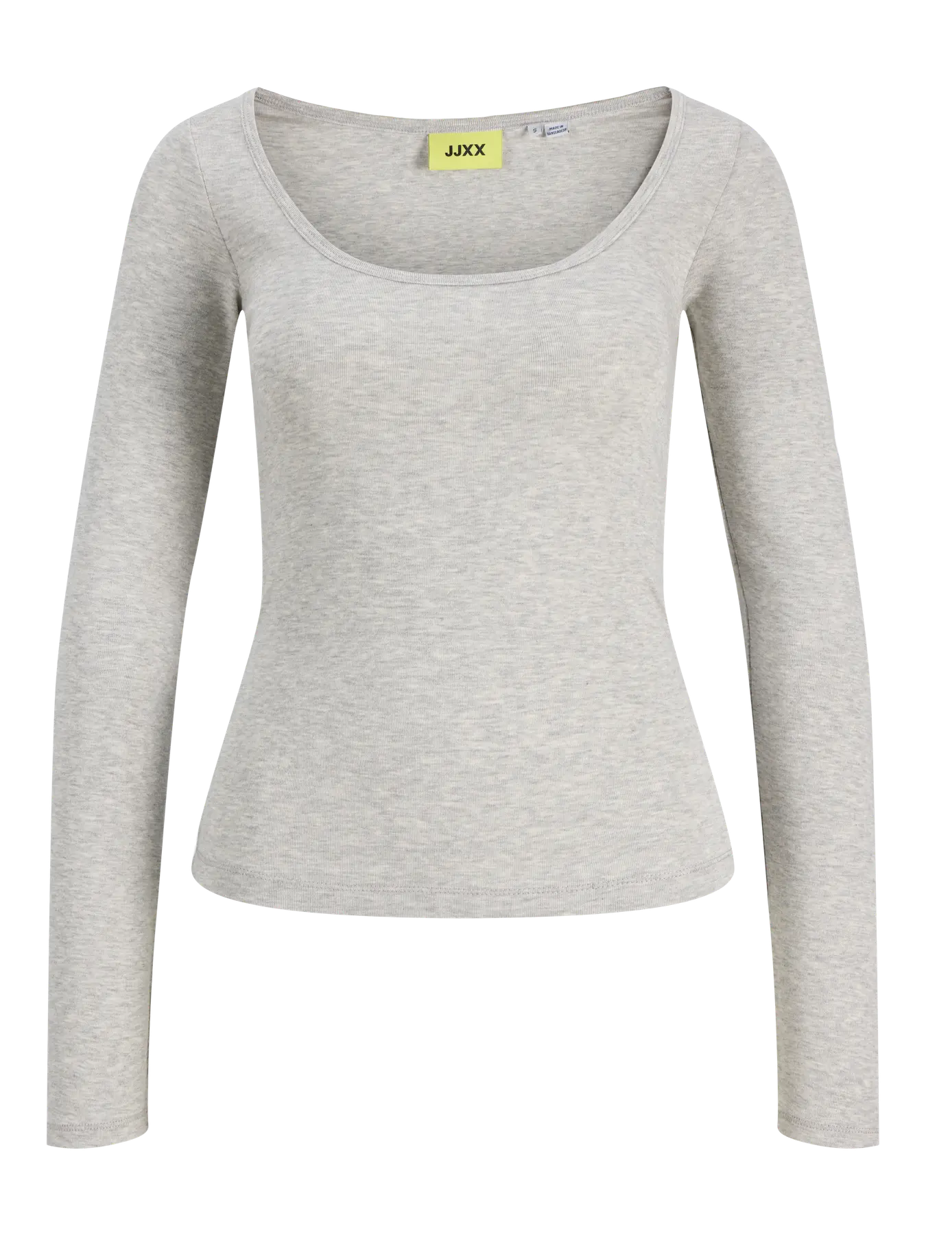JXSTAR NECK TOP - LIGHT GREY MELANGE