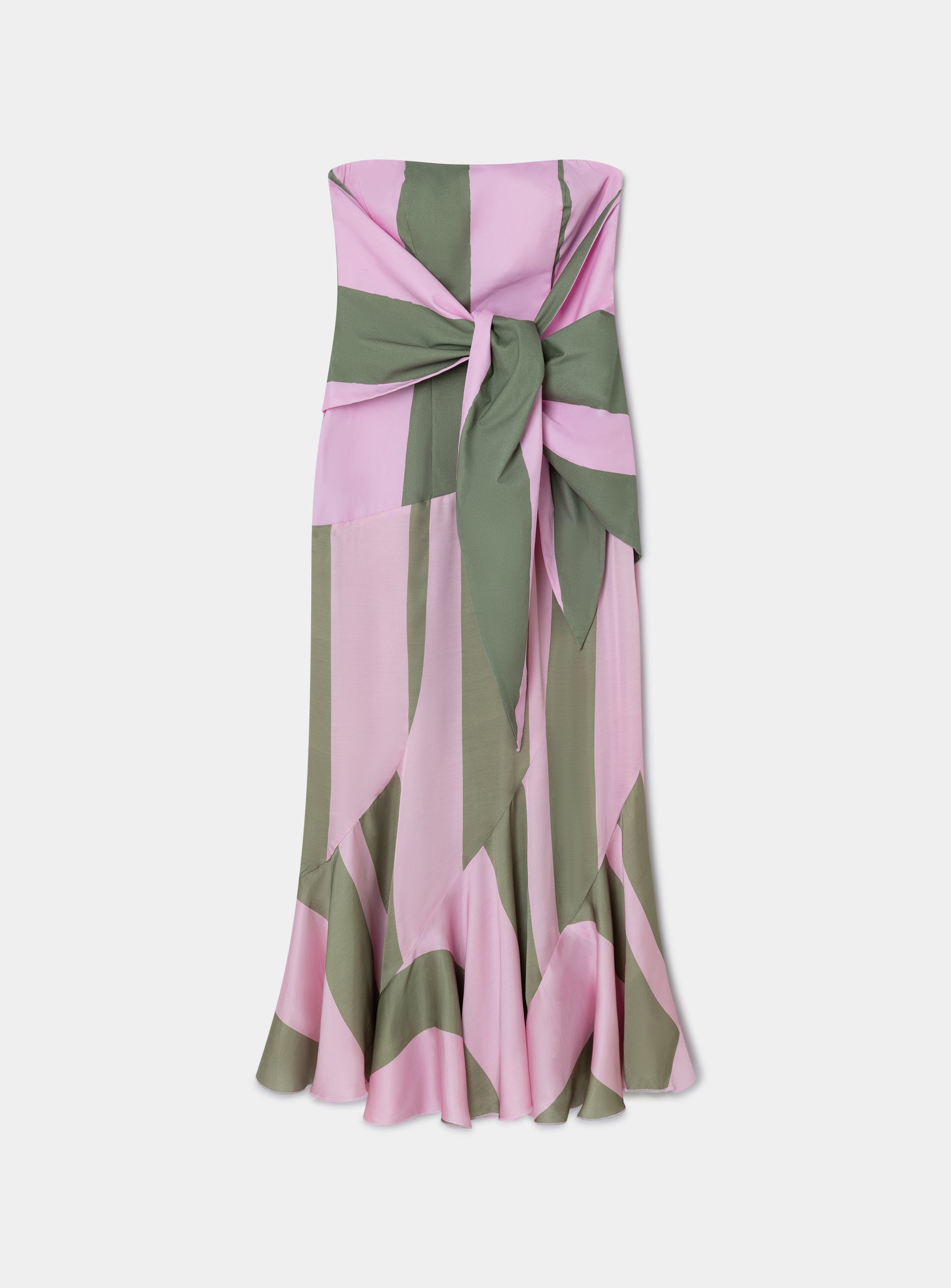 Aria midi dress - Pink stripes